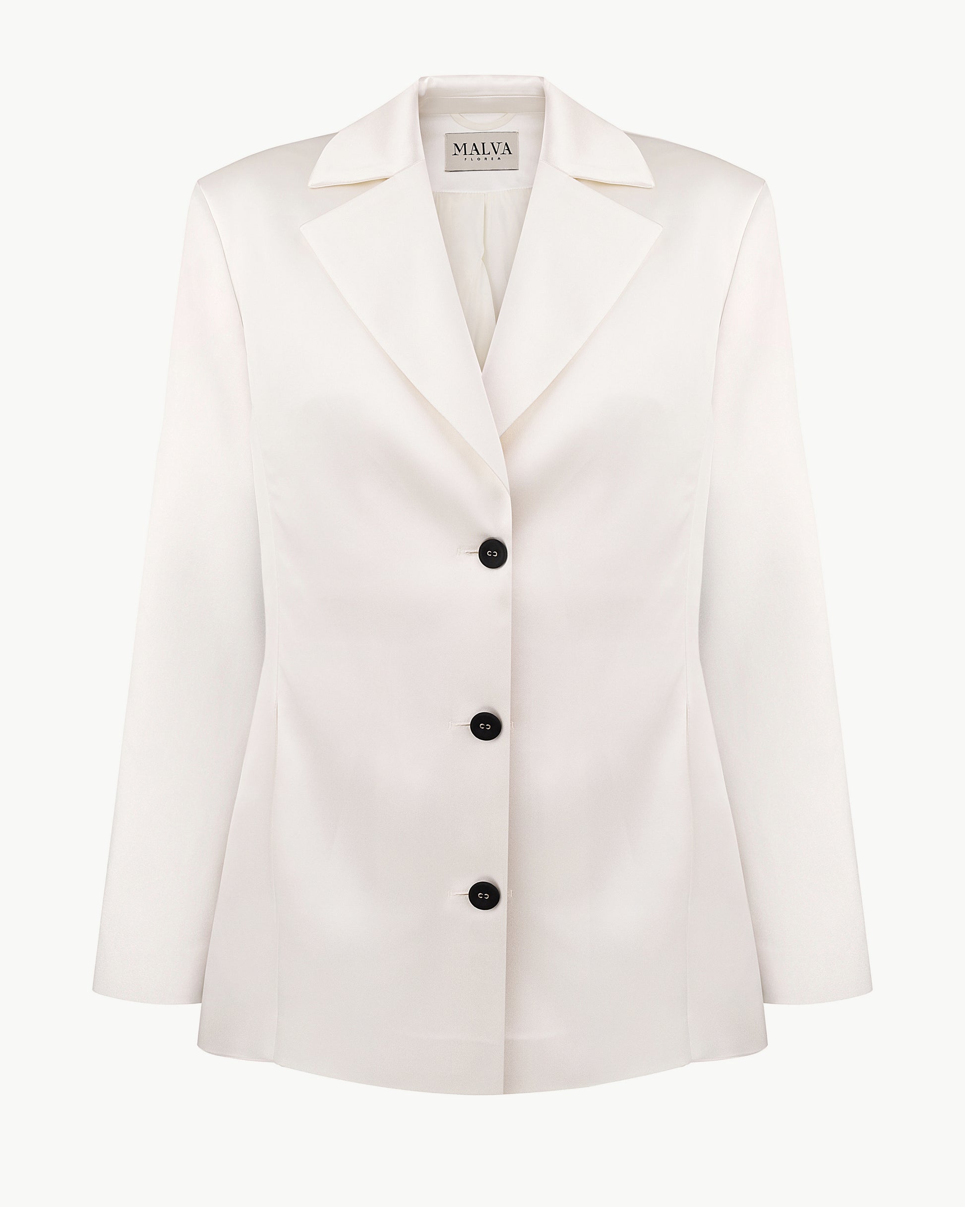 Classic Jacket With Floral Appliqués and Layered Petals Belt