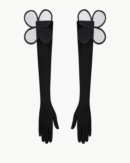 Classic Gloves Featuring Handcrafted Floral Appliqué