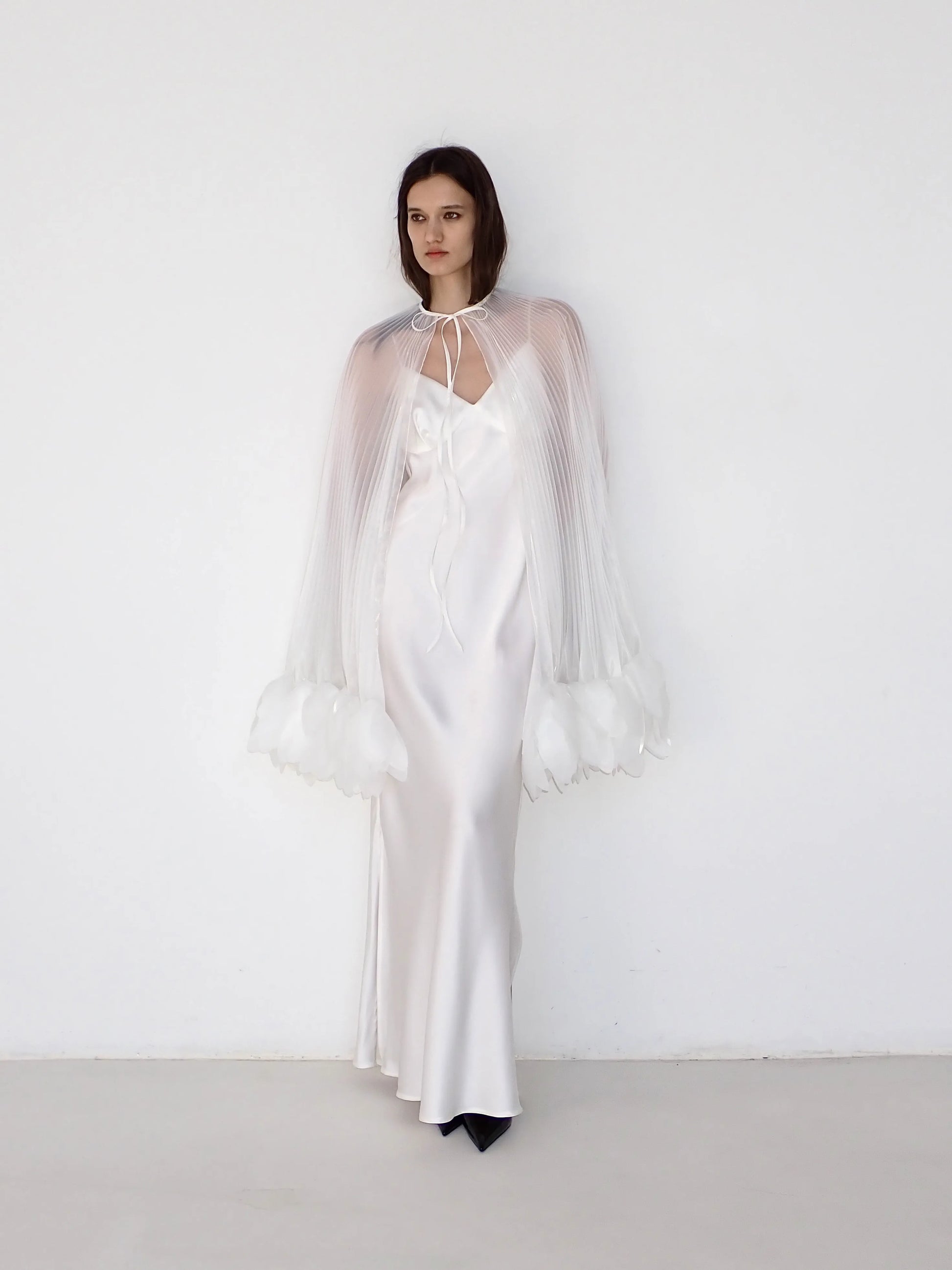 Satin Slip Dress in Ivory