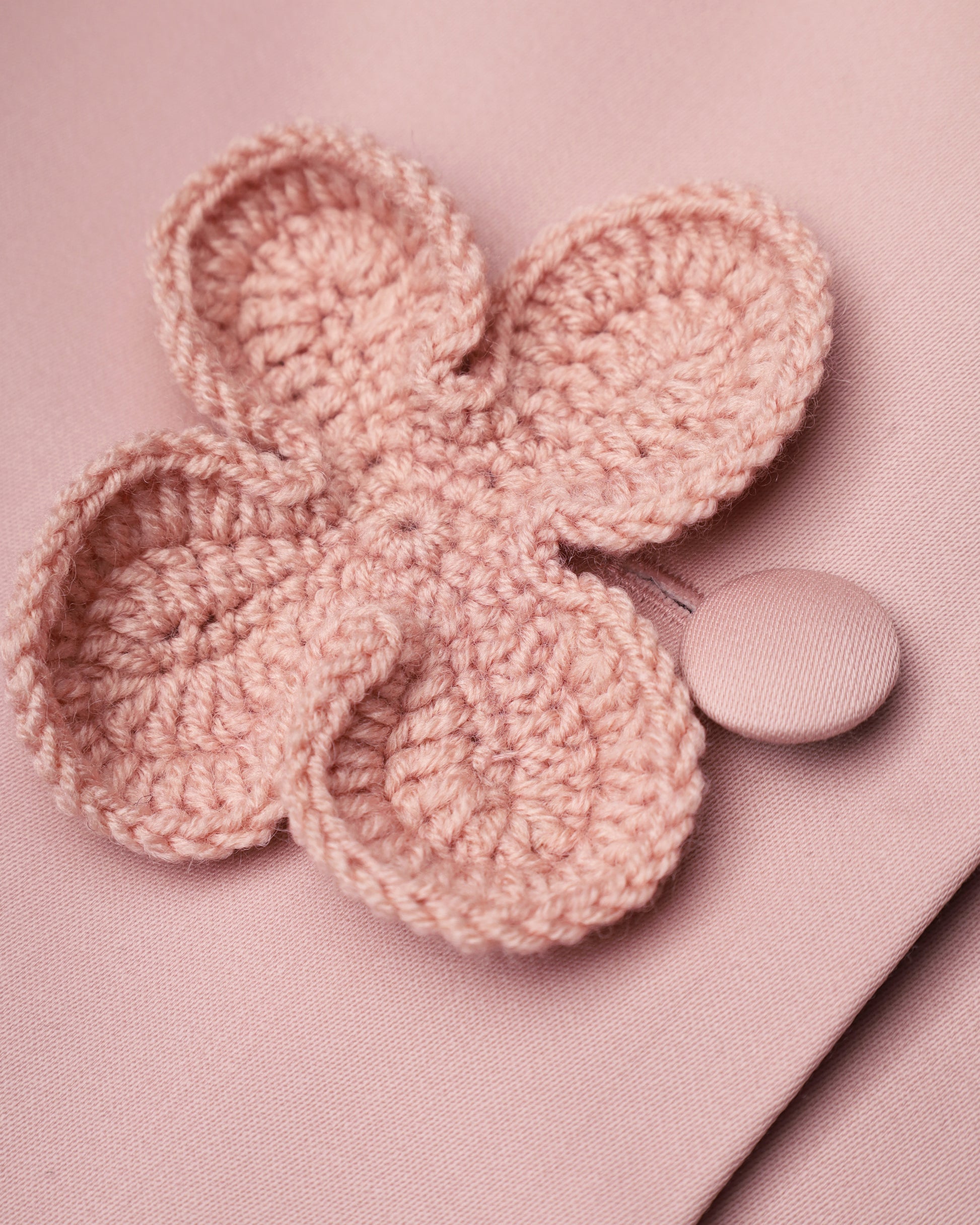 Classic Hourglass Jacket With Crochet Floral Appliqués