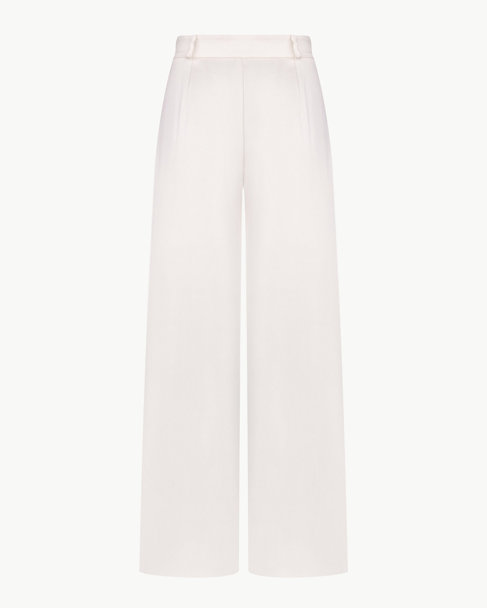 High-waisted Loose-fitting Pants in Ivory