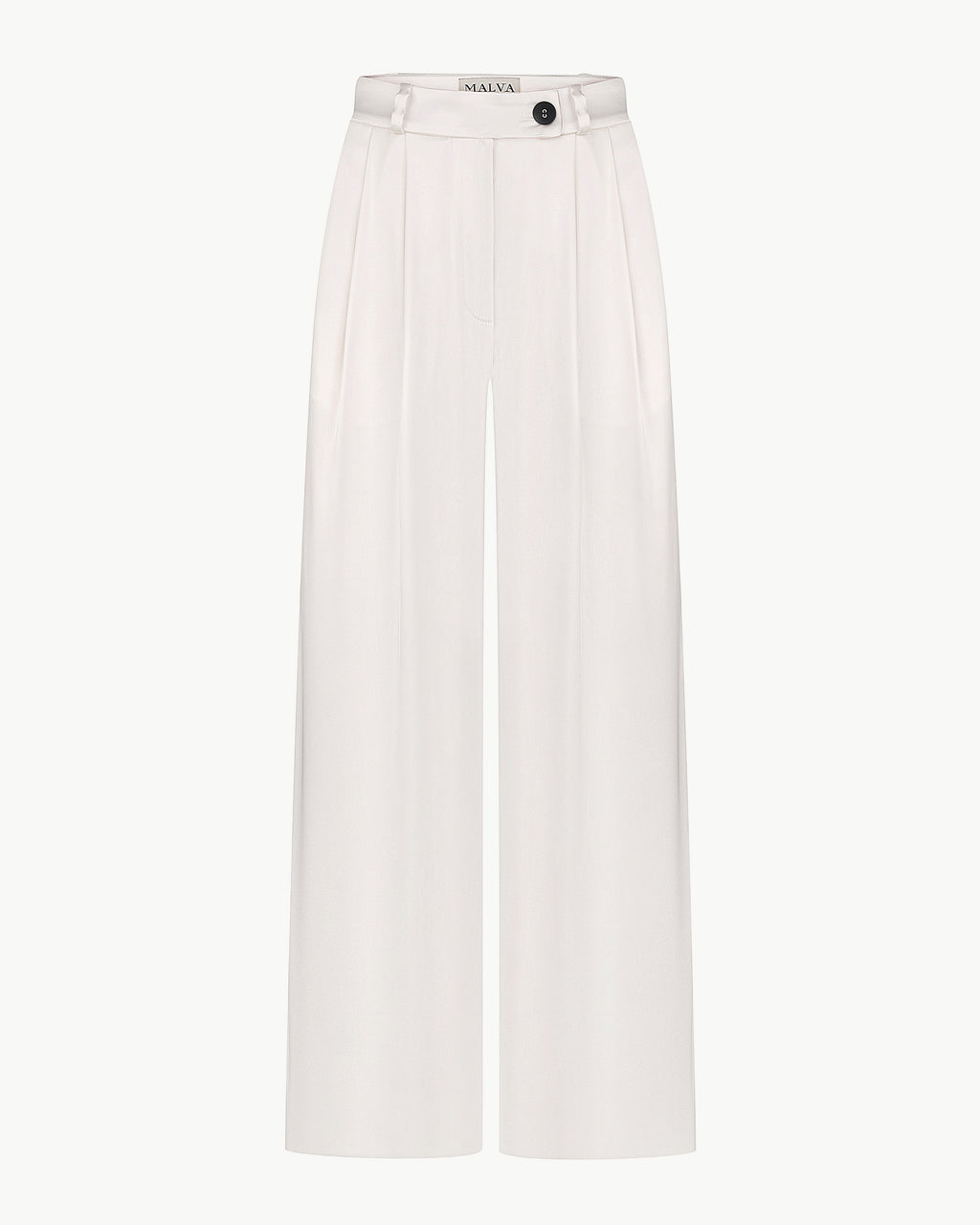 High-waisted Loose-fitting Pants in Ivory