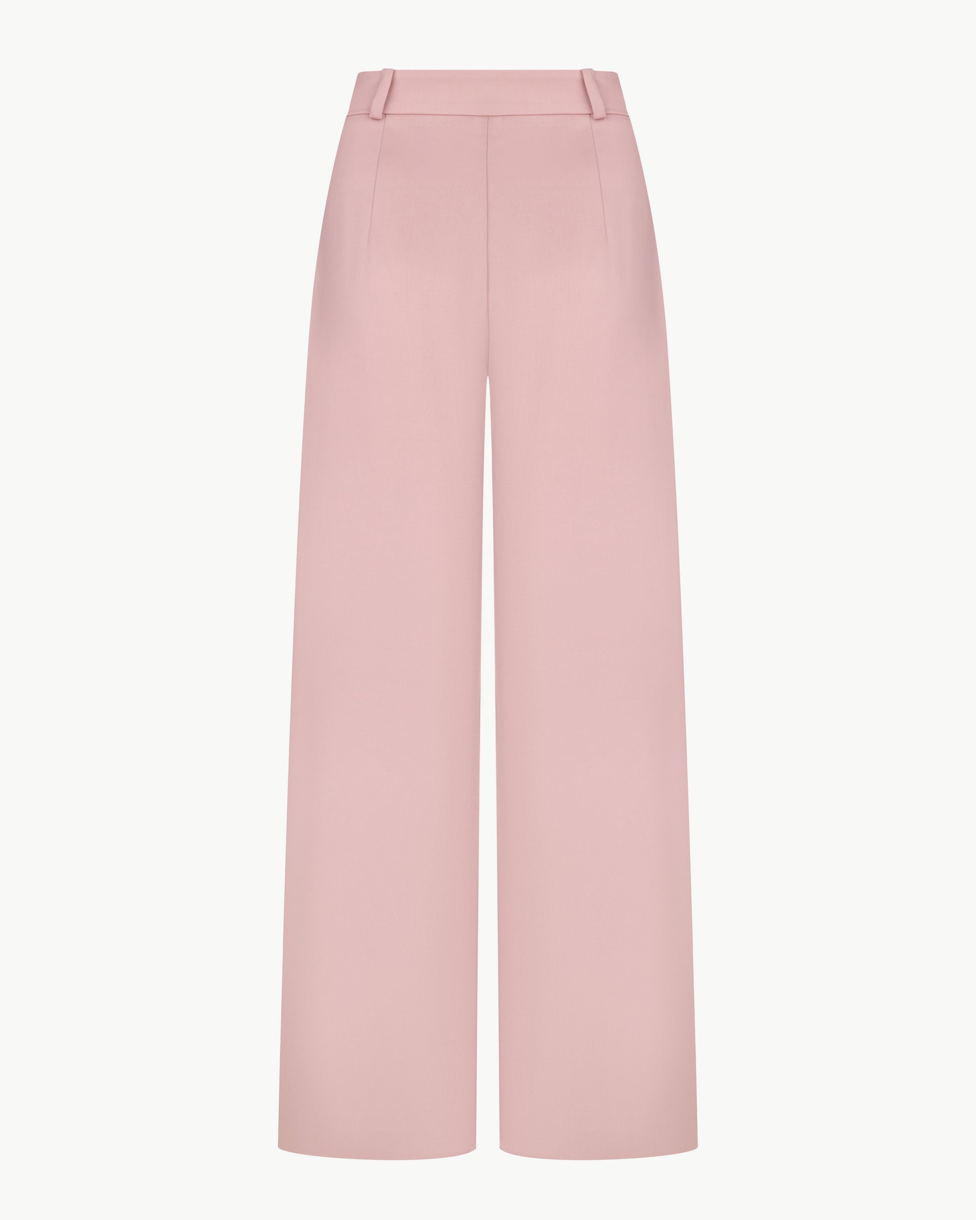 High-waisted Loose-fitting Pants in Powder