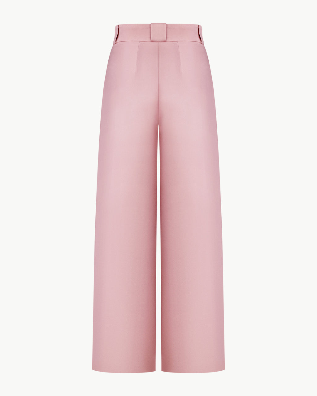 High-waisted Loose-fitting Pants in Peony Pink