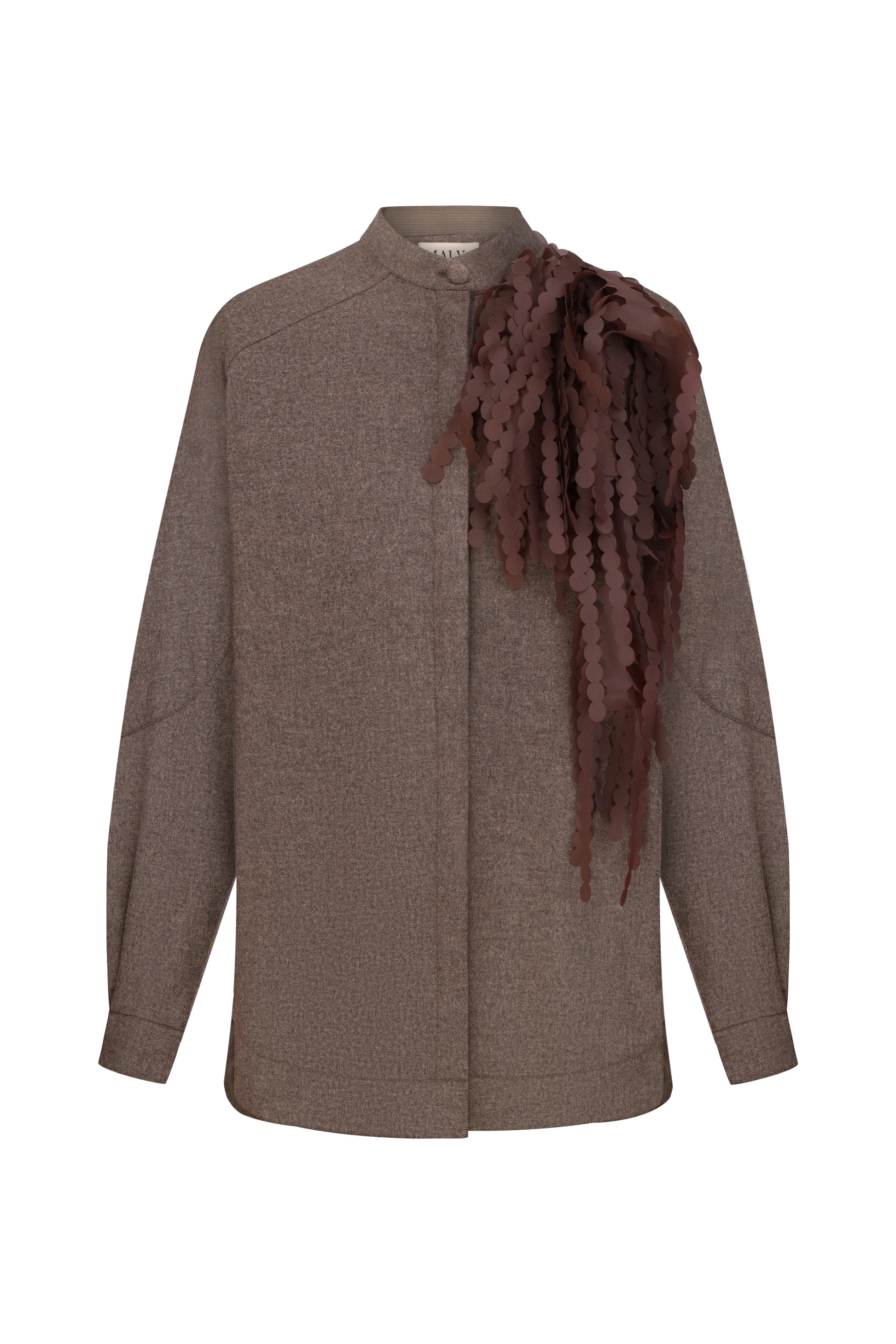 Cocoon Suiting Blouse in Brown
