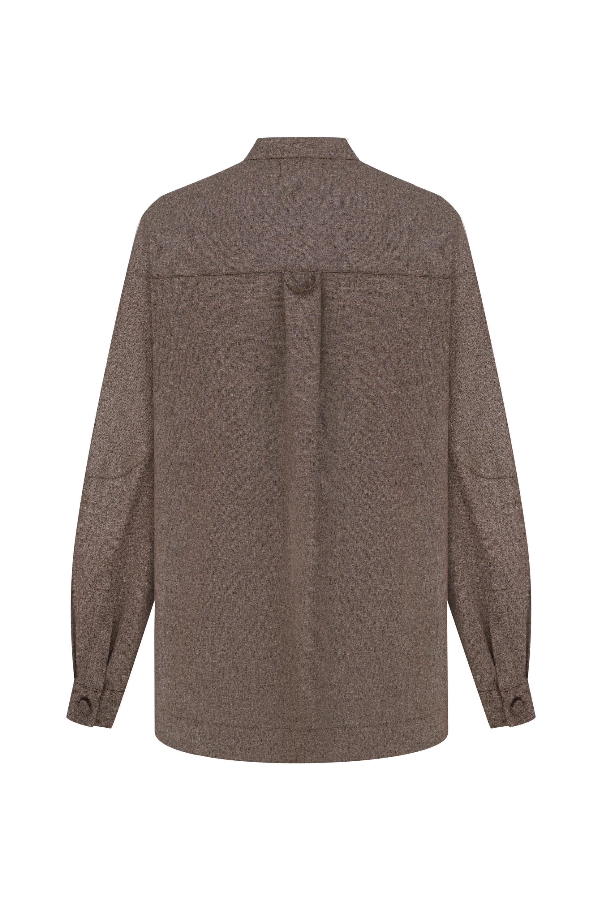 Cocoon Suiting Blouse in Brown