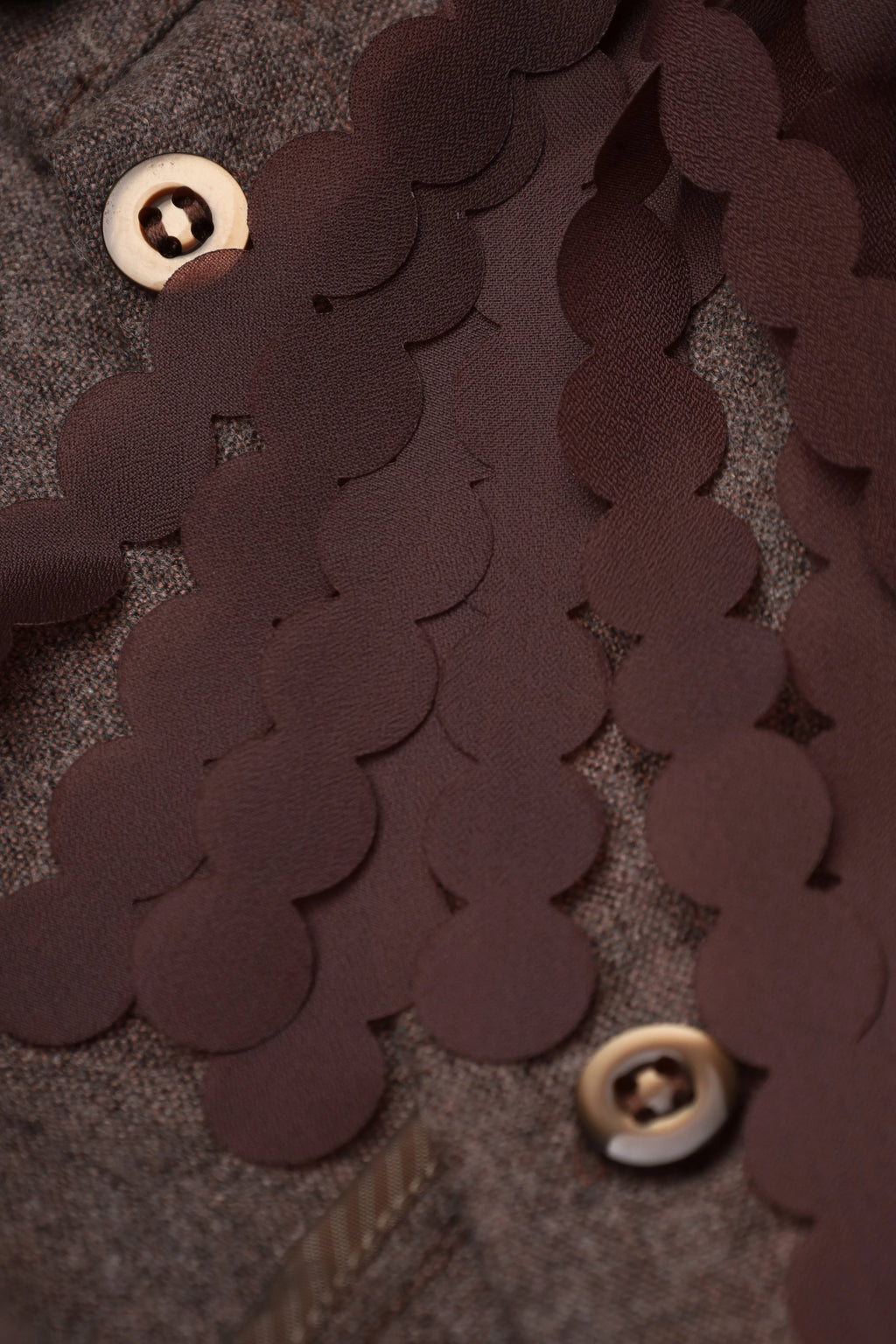 Cocoon Suiting Blouse in Brown