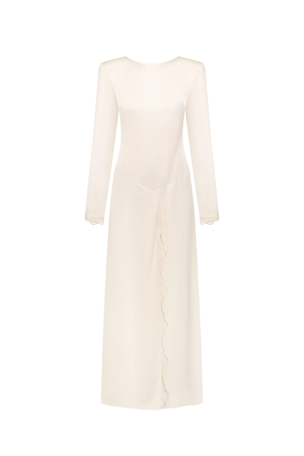 Deep V Dress in Ivory