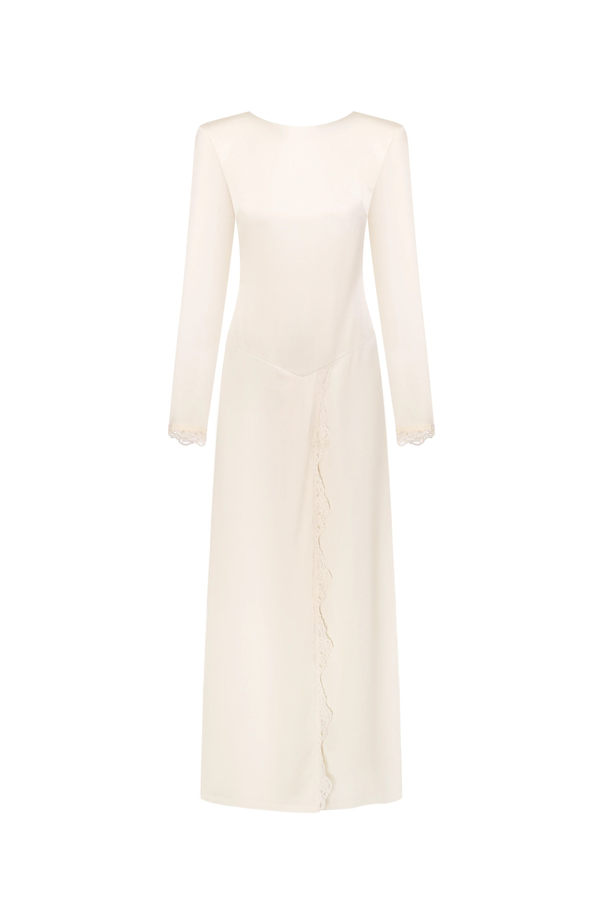 Deep V Dress in Ivory