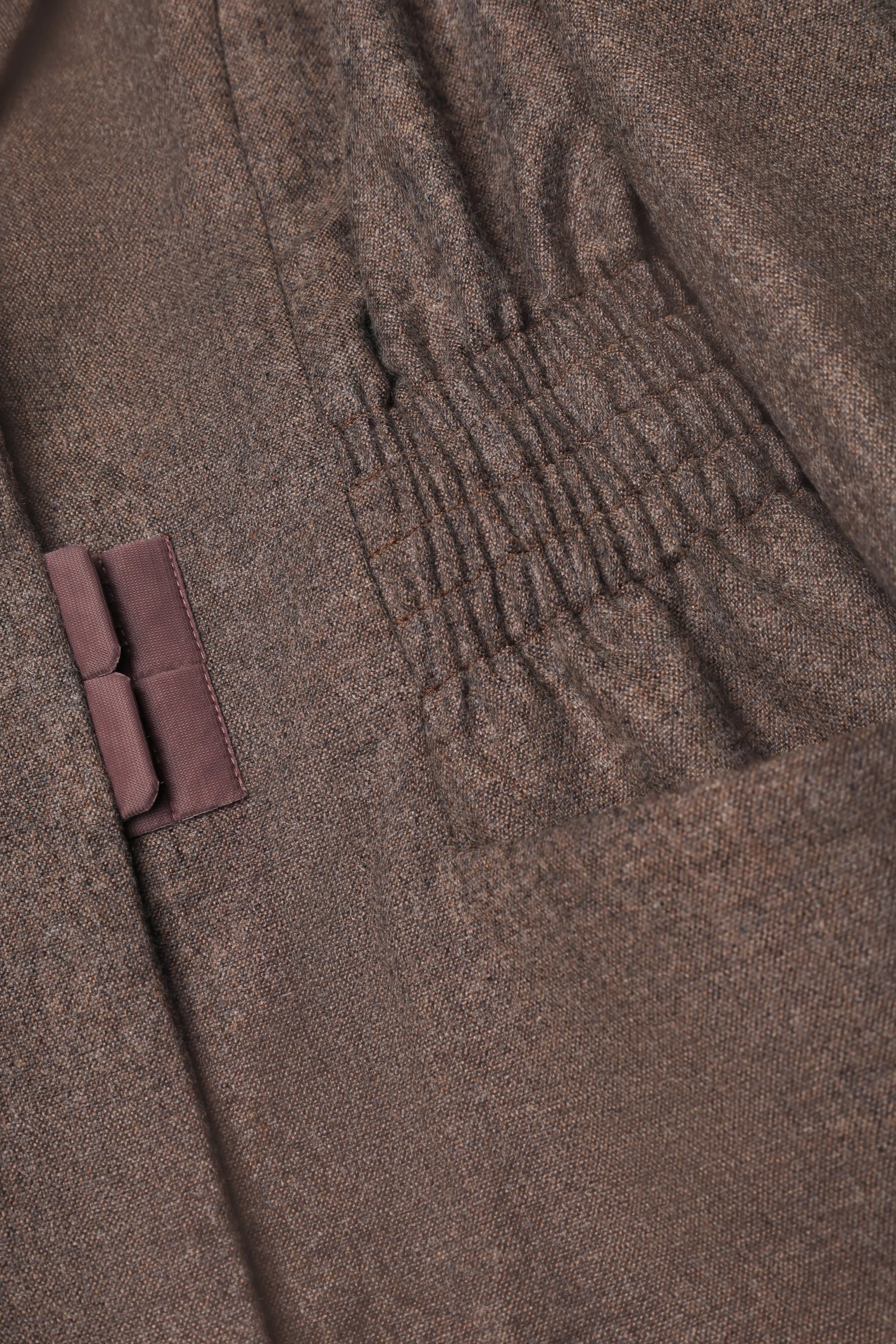 Ruched Waist Jacket in Brown