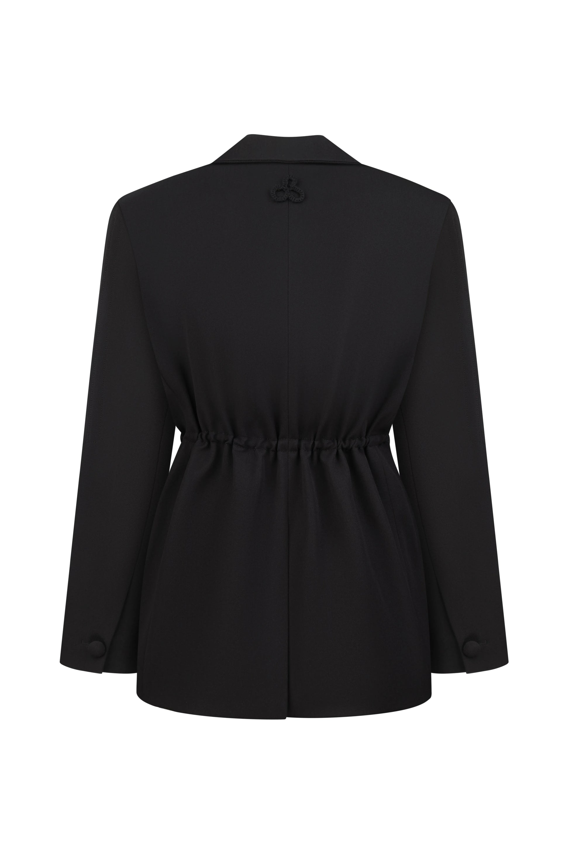 Floral Wrap Jacket in Black