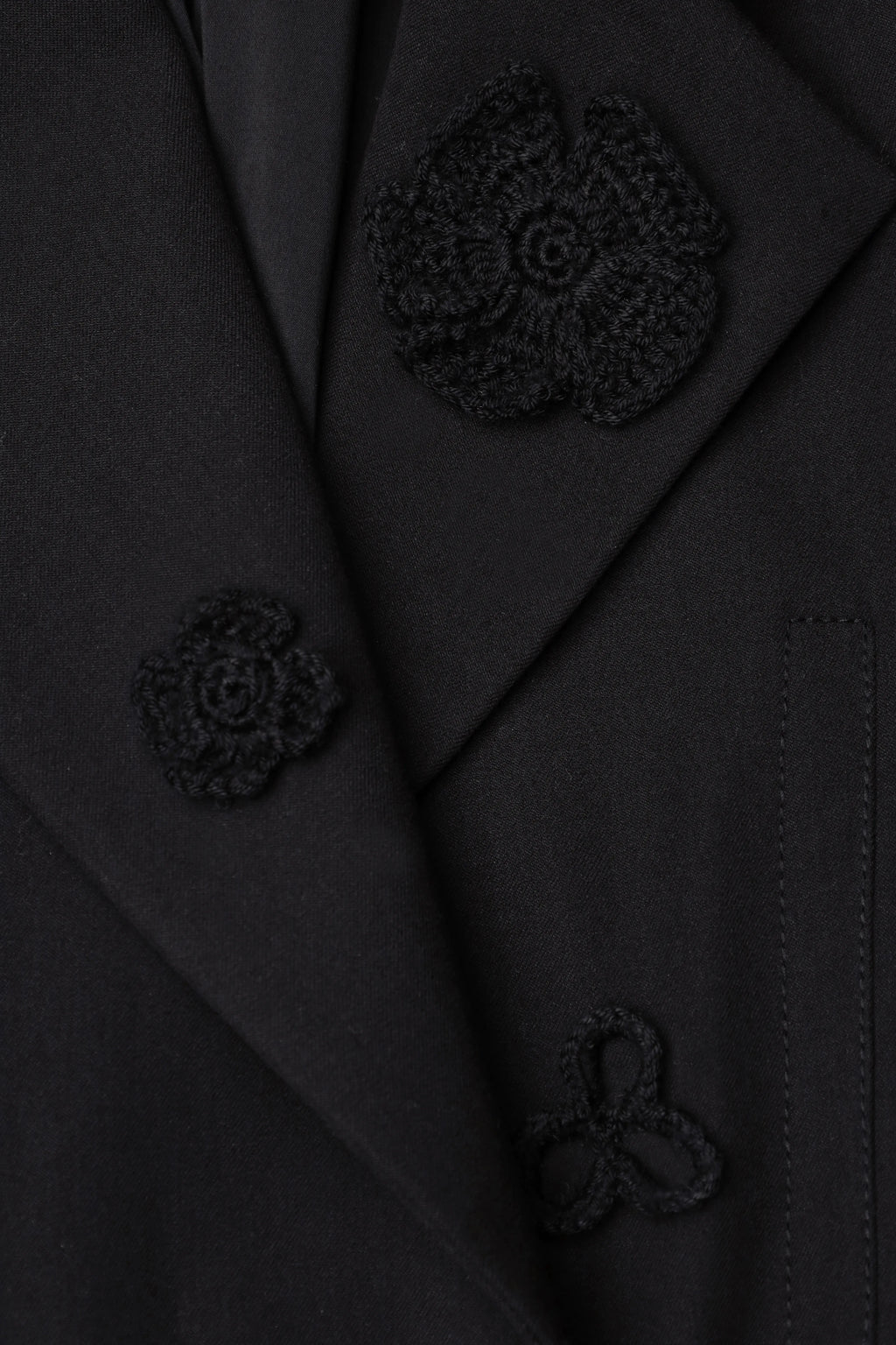 Floral Wrap Jacket in Black