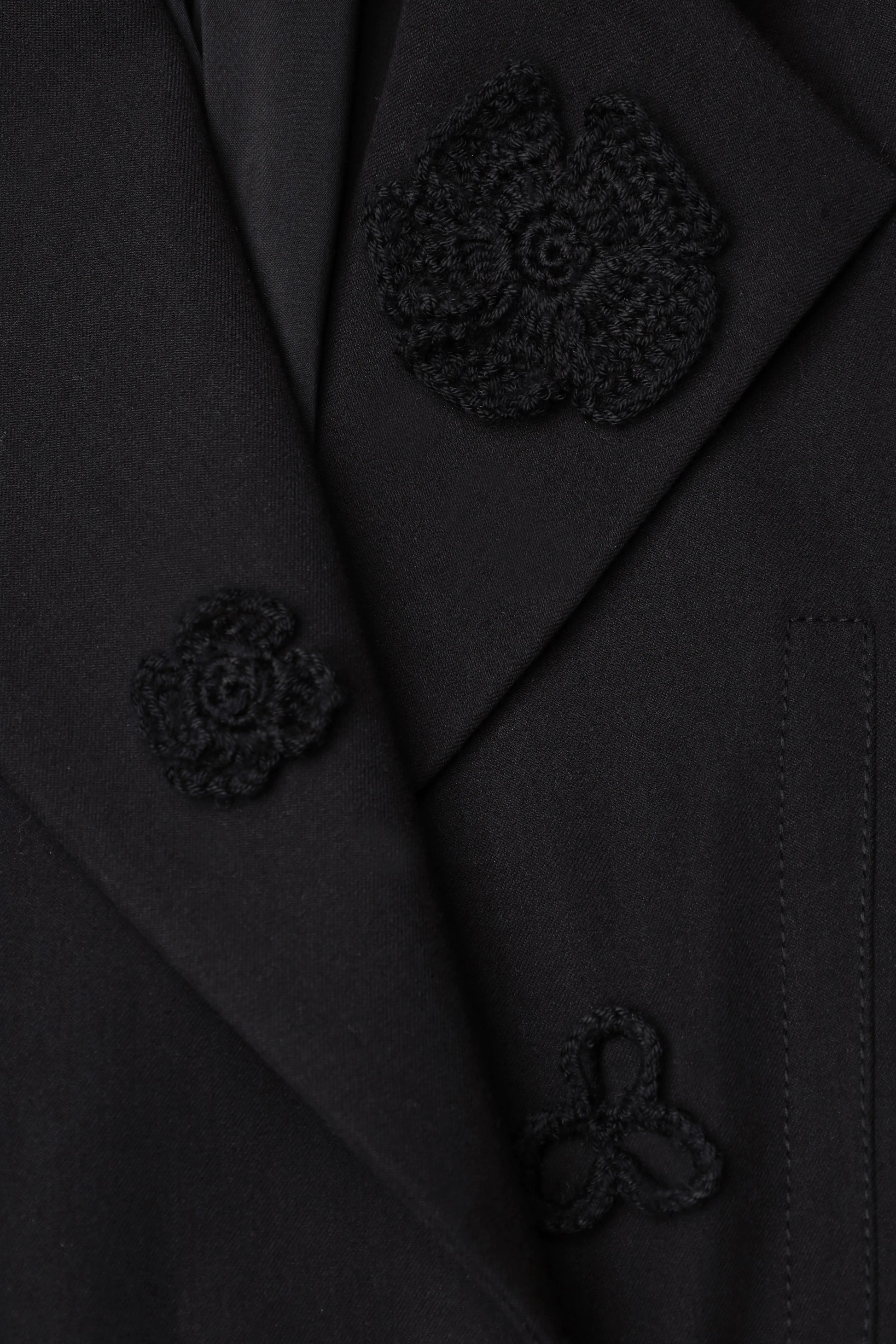 Floral Wrap Jacket in Black