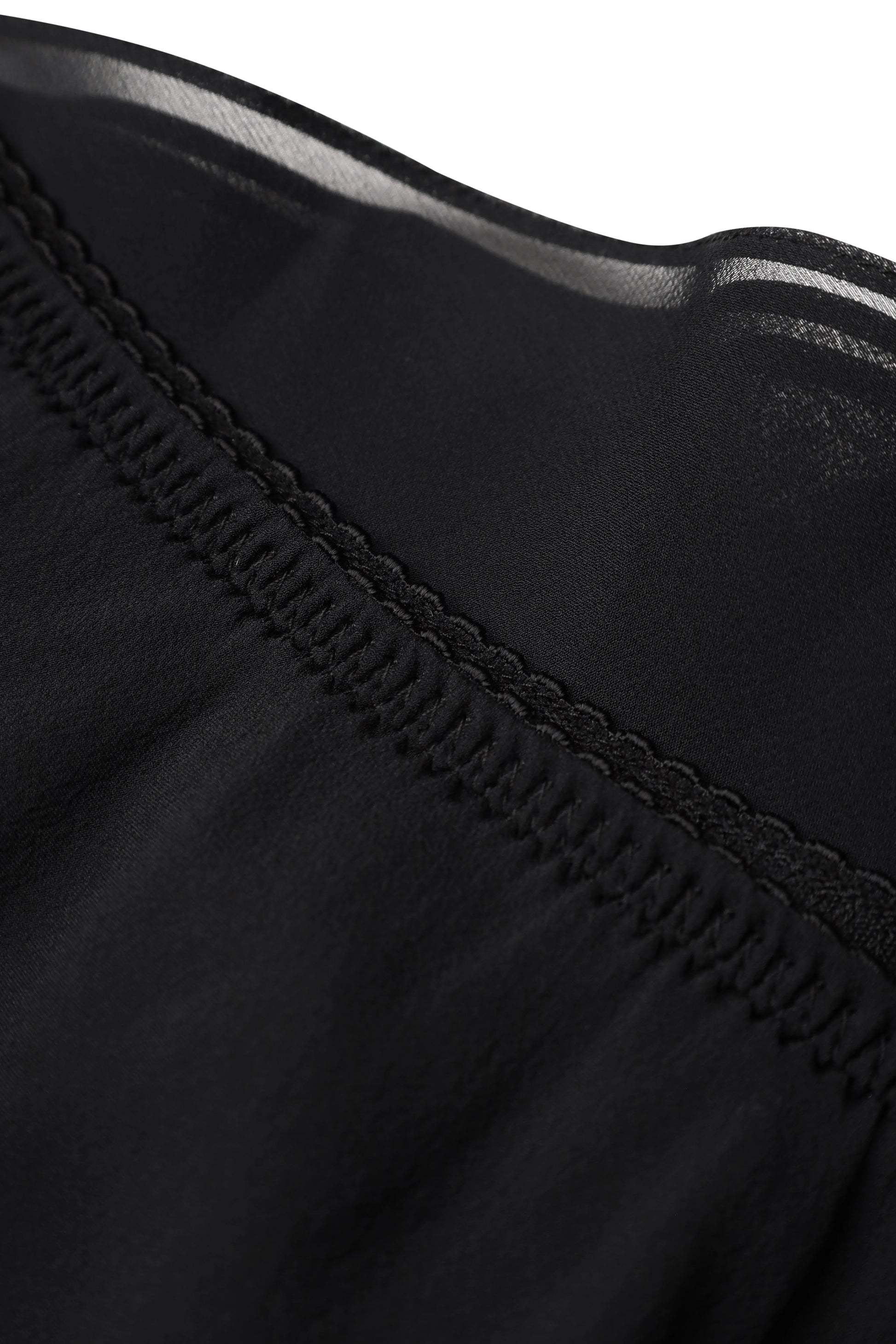 Fluid Silk Skirt in Black