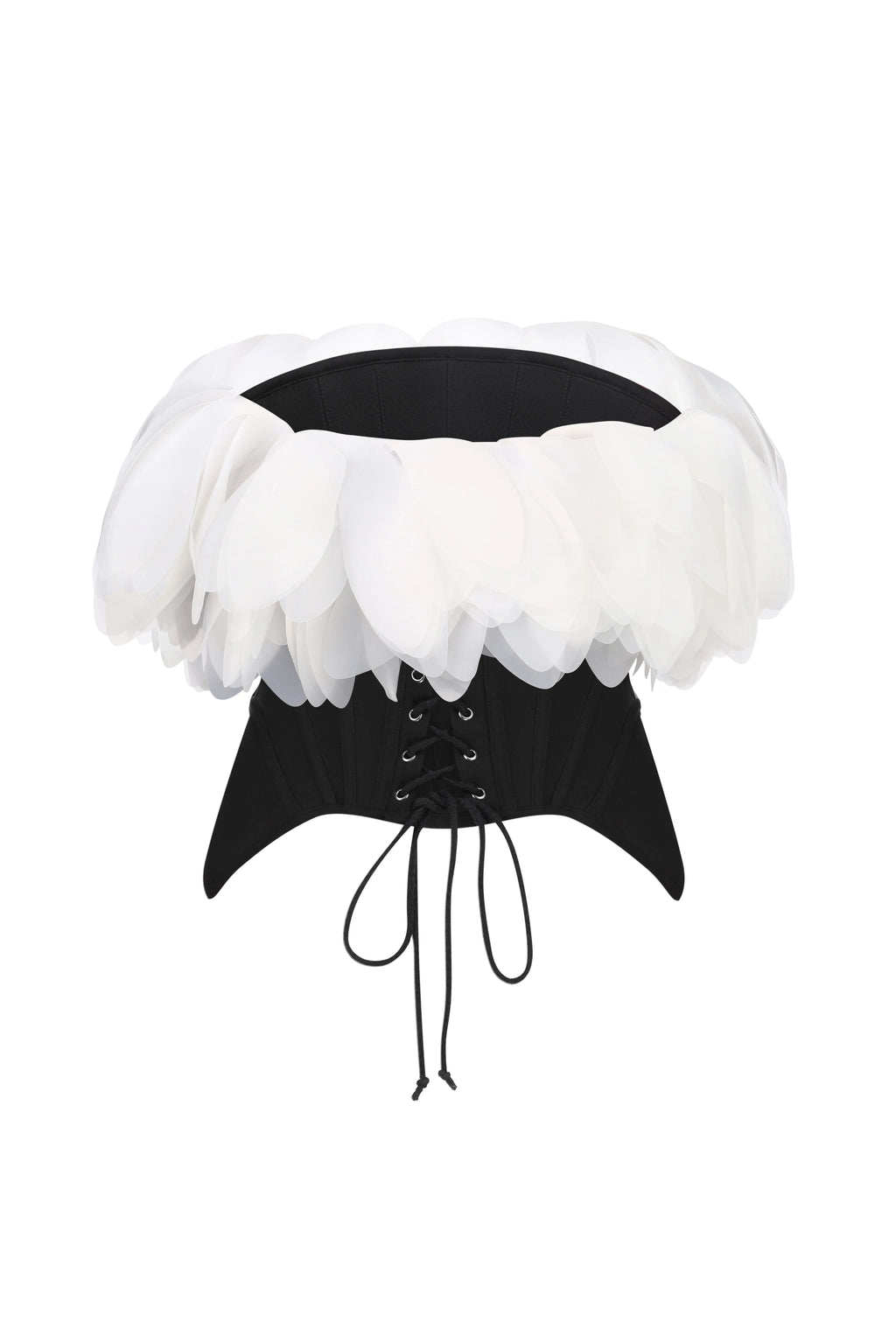 Petal Cloud Corset Top in Black