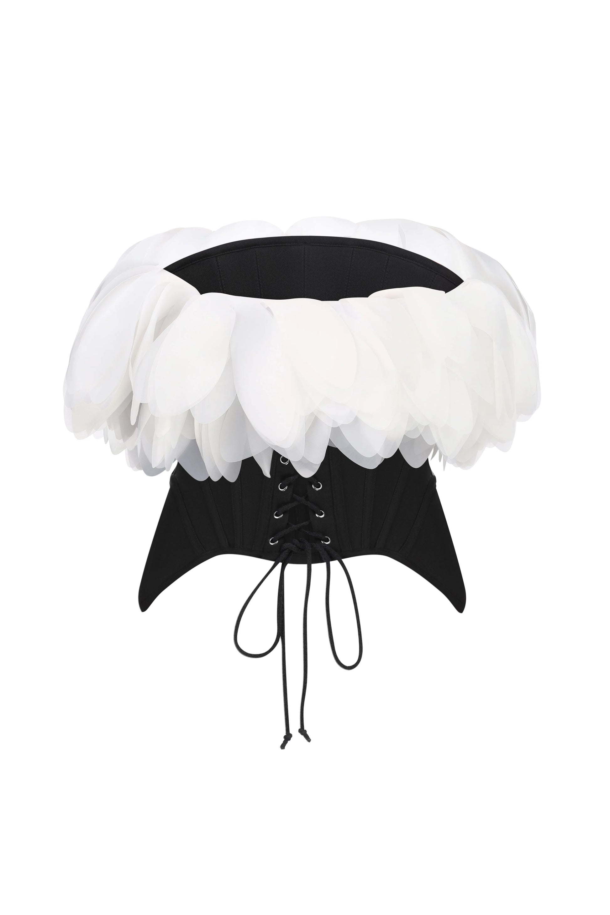 Petal Cloud Corset Top in Black
