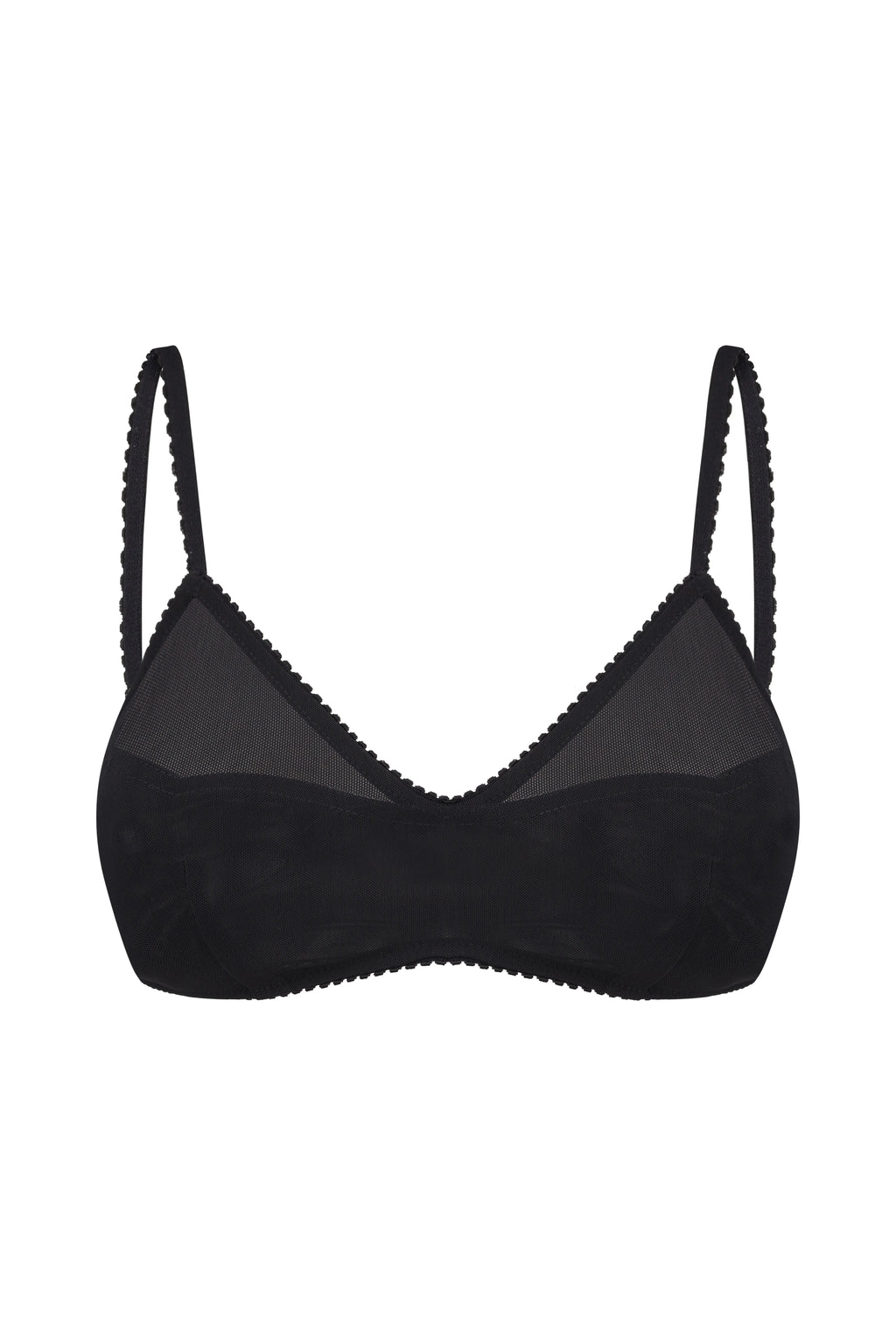 Seamed Bra Top in Black