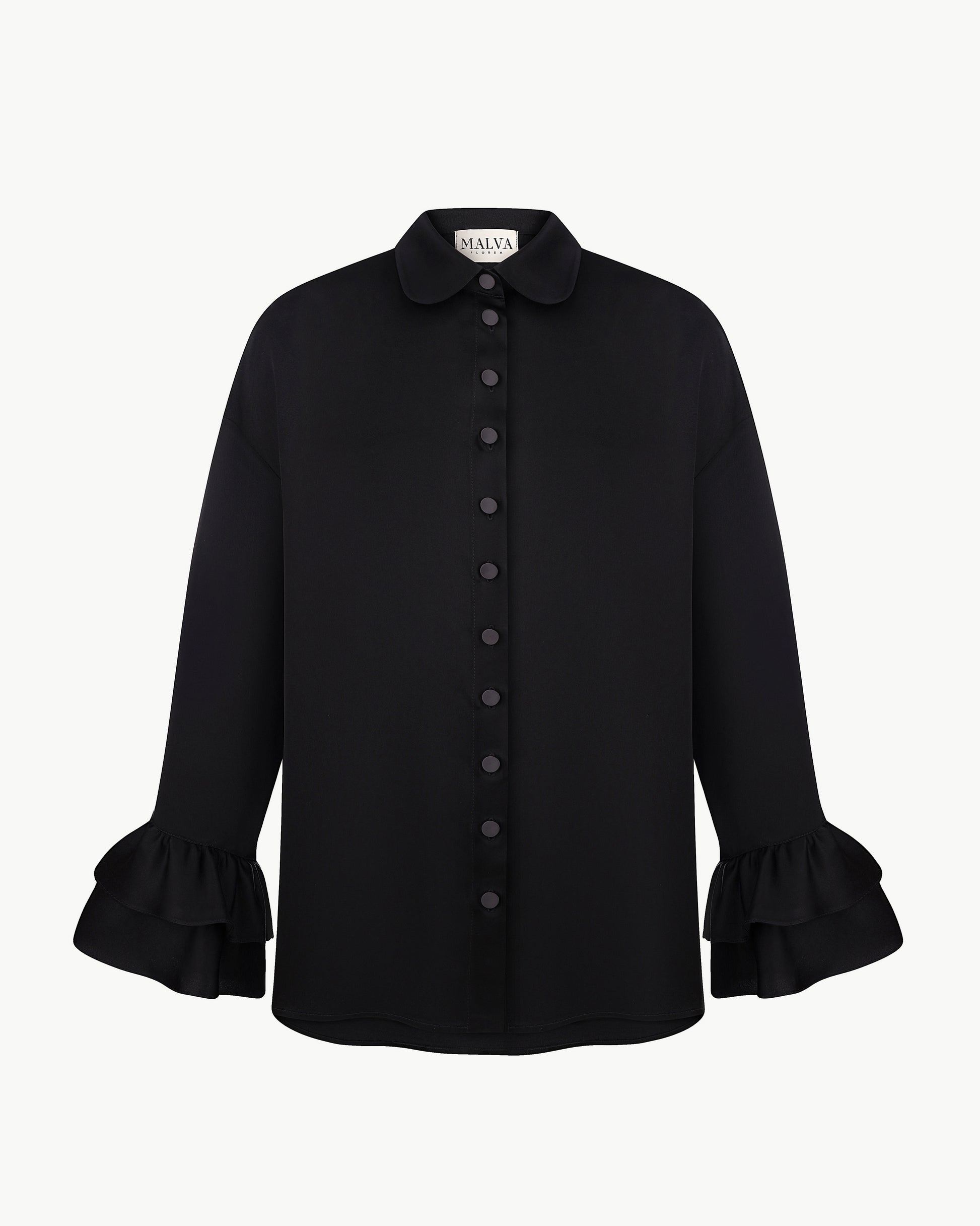 Shirt with Handcrafted Crochet Collar