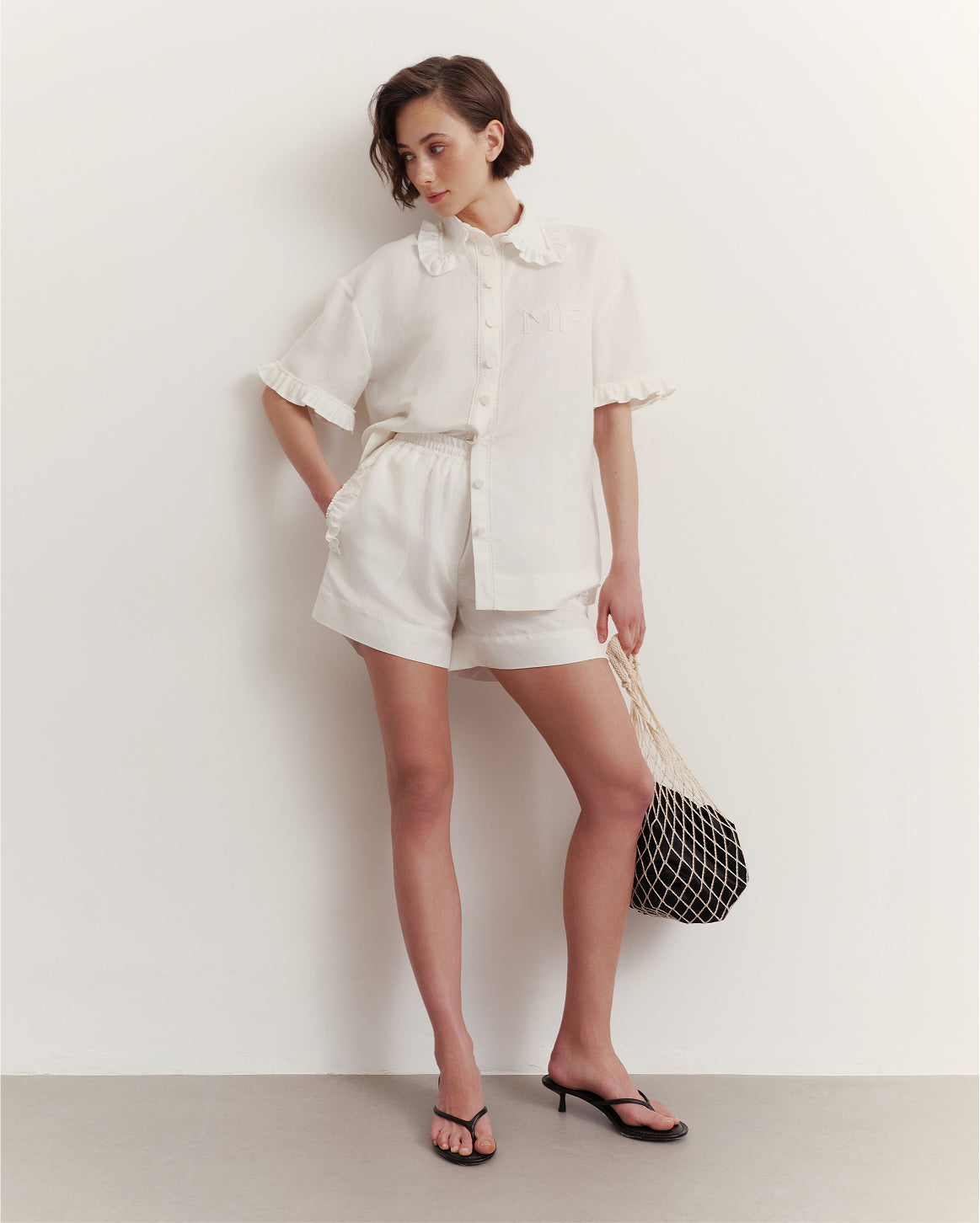 Shirt with ruffles