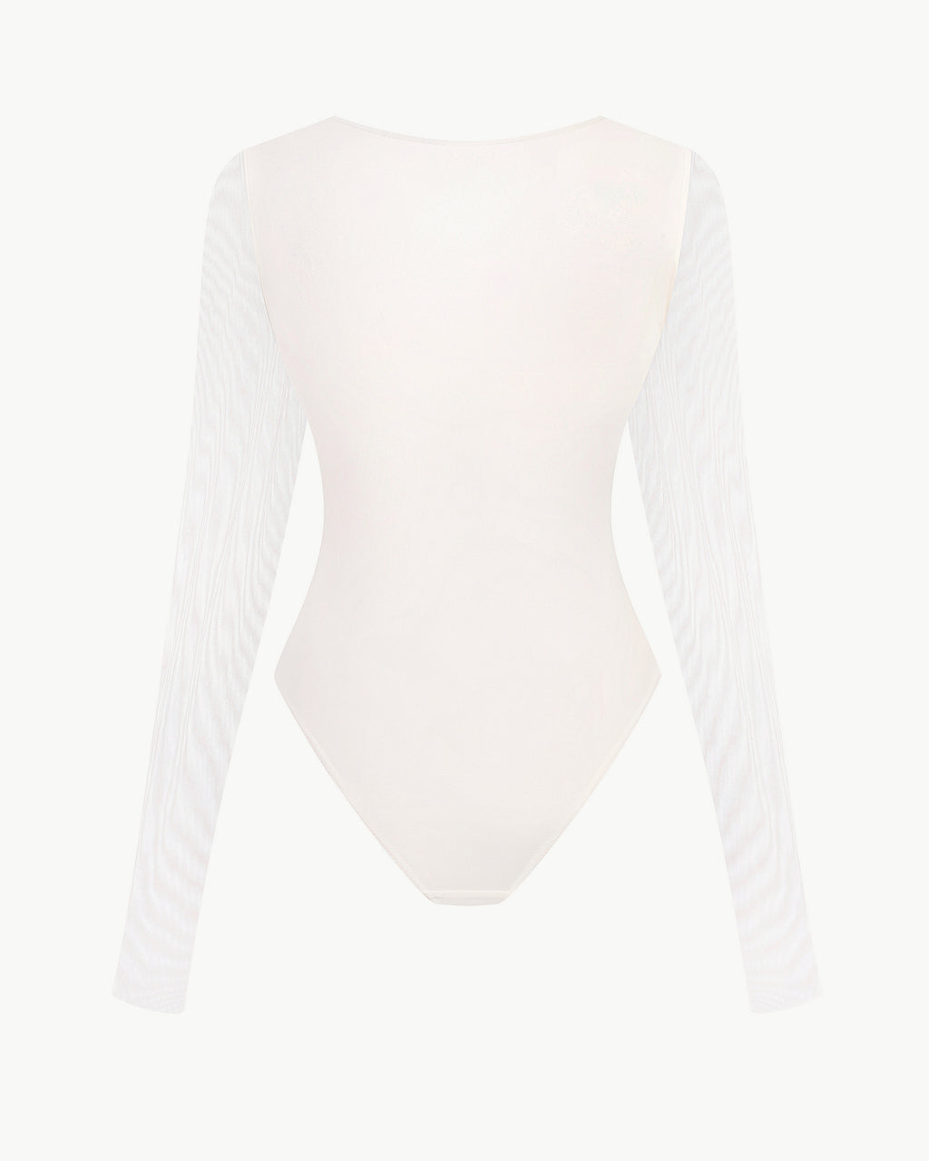 Bridal sheer mesh bodysuit with 3D florals in white