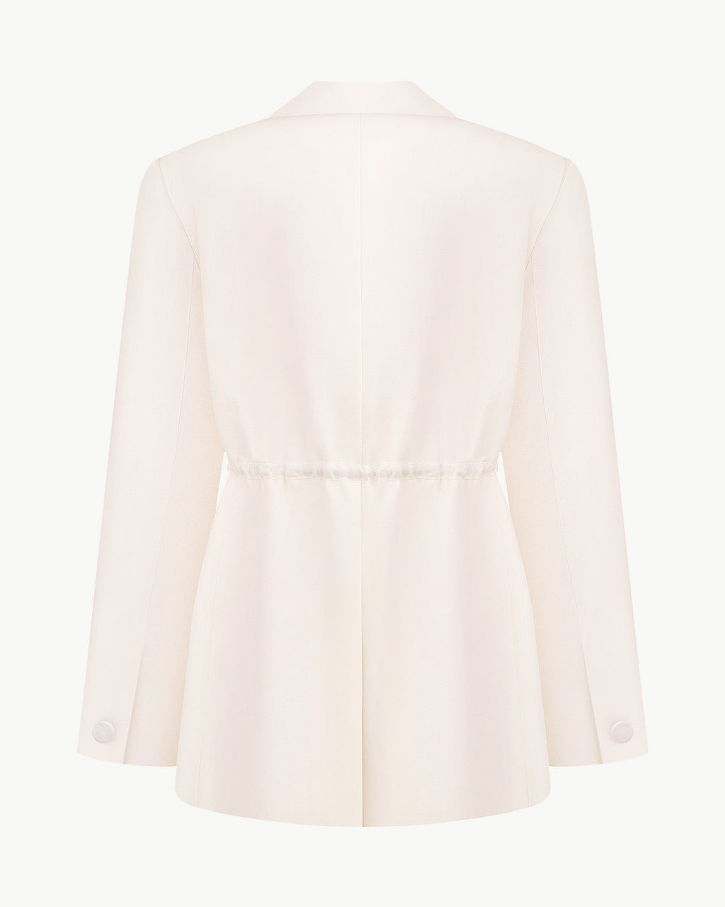 Classic blazer with detachable flower in ivory