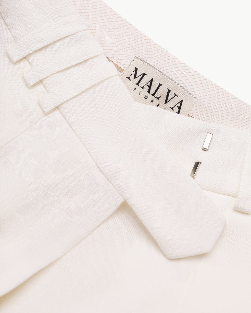 Classic tailored pants for bridal looks in ivory