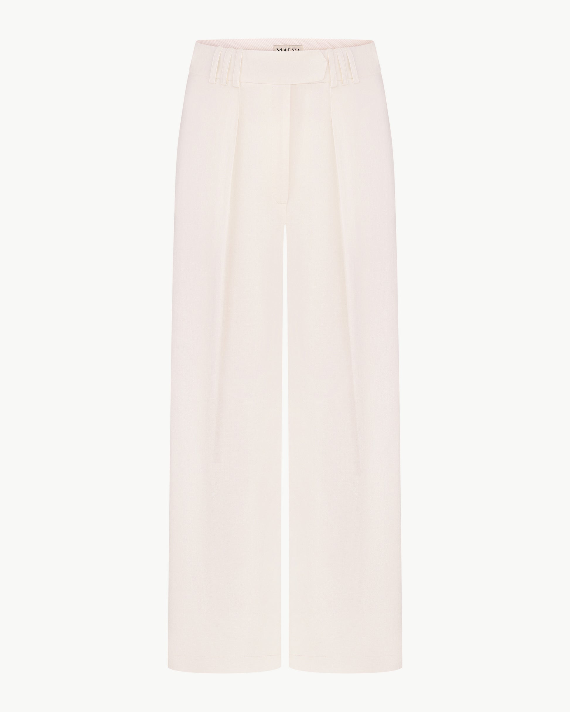 Classic tailored pants for bridal looks in ivory