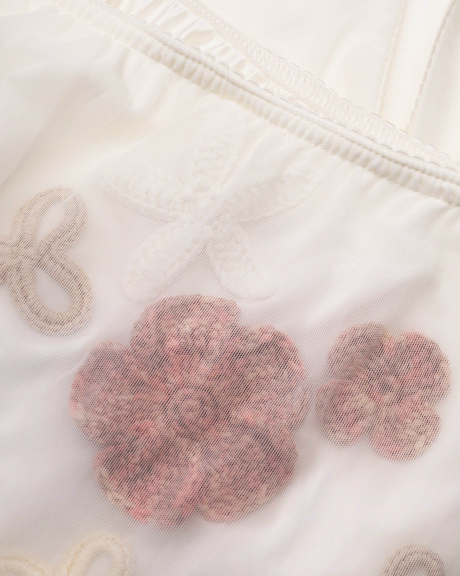 High-waisted floral-appliqué pencil skirt in white