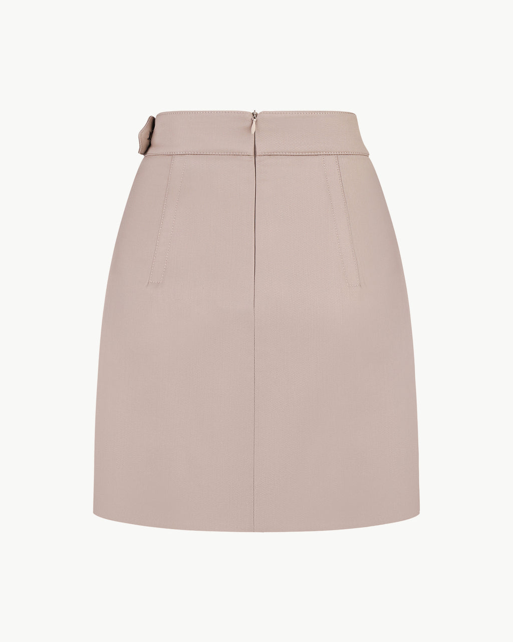Tailored wrap mini skirt in cappuccino
