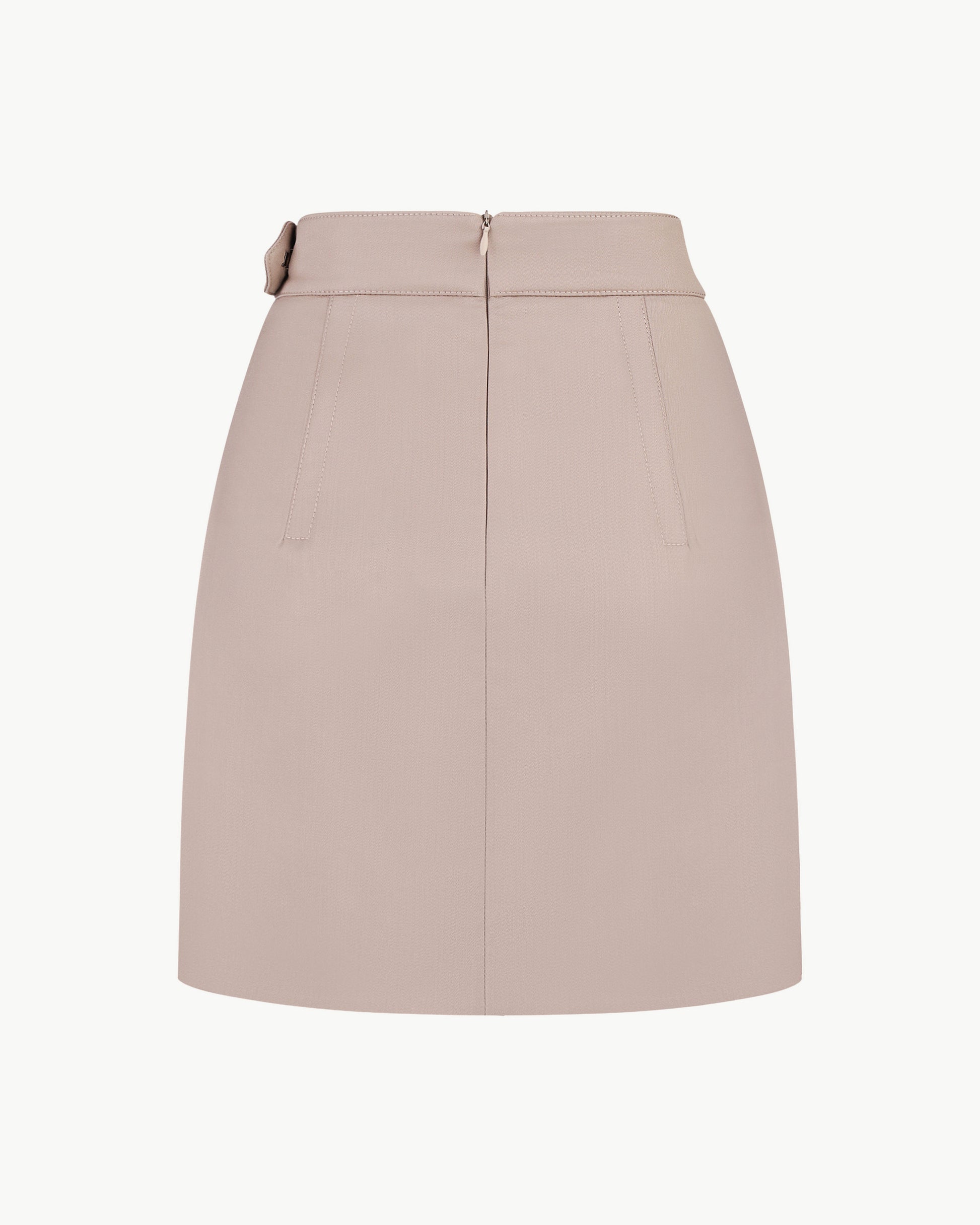 Tailored wrap mini skirt in cappuccino