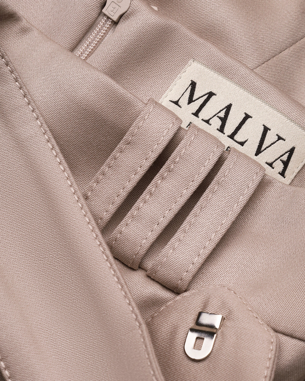 Tailored wrap mini skirt in cappuccino