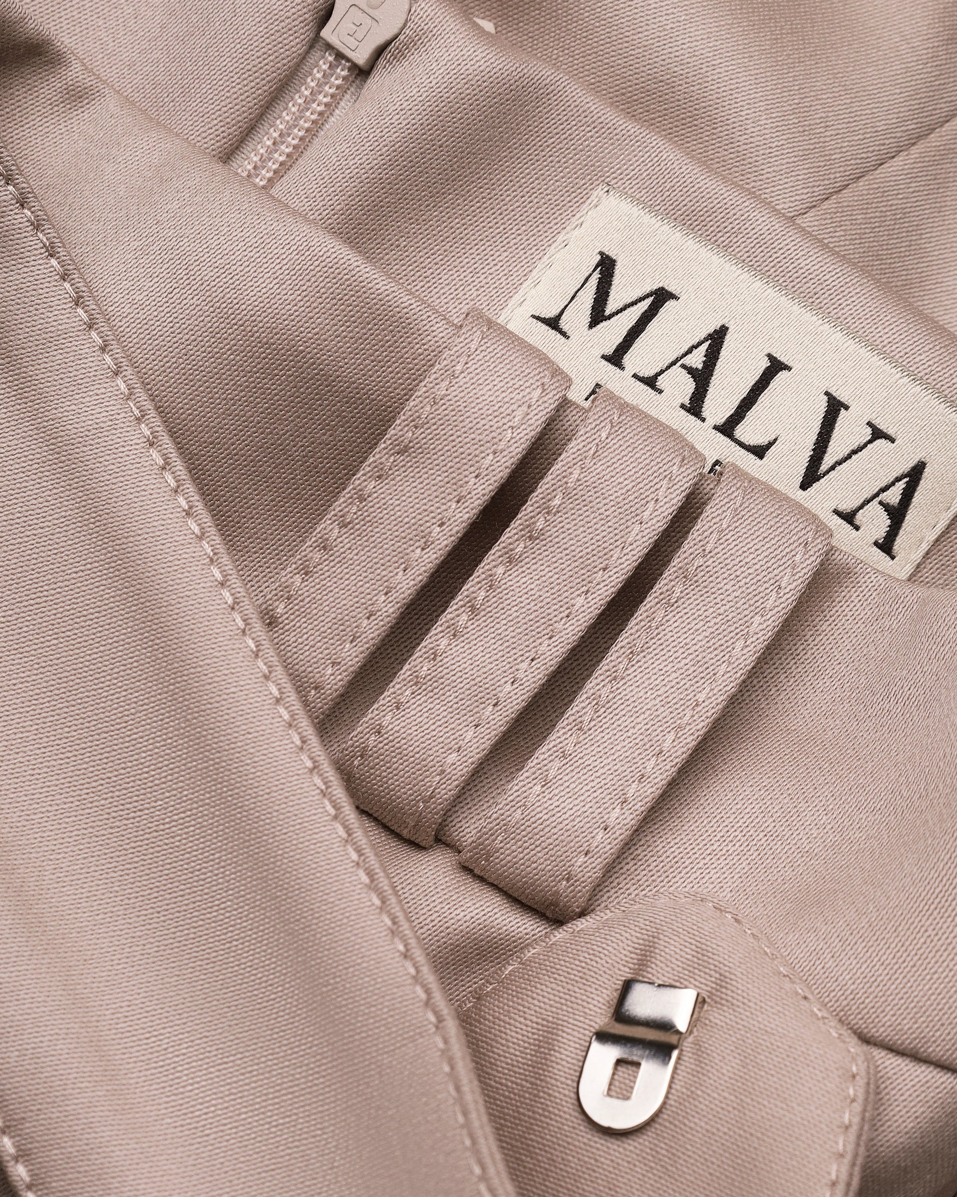 Tailored wrap mini skirt in cappuccino