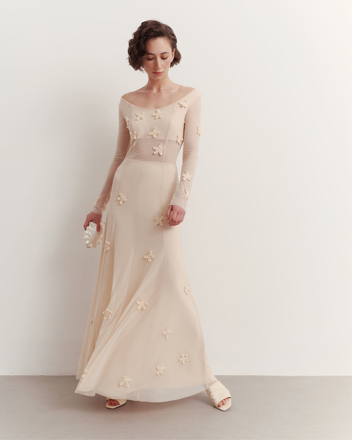 Mesh Dress with Crochet MALVA FLOREA Mesh Dress with Crochet MALVA FLOREA