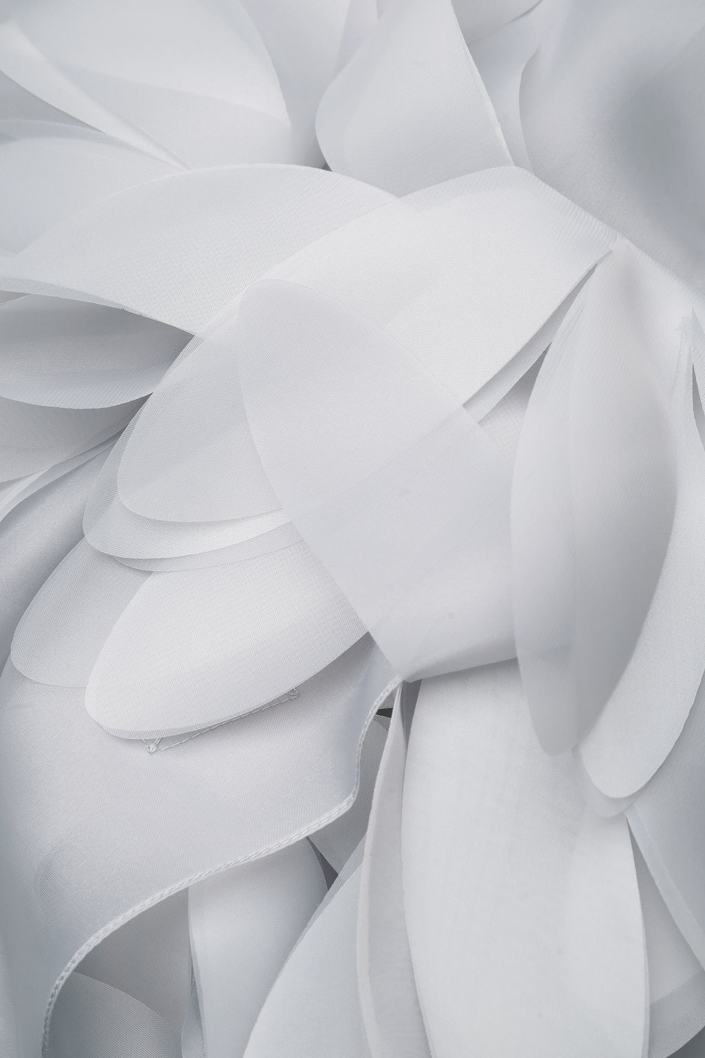 Bustier top with sheer floral cape in gray