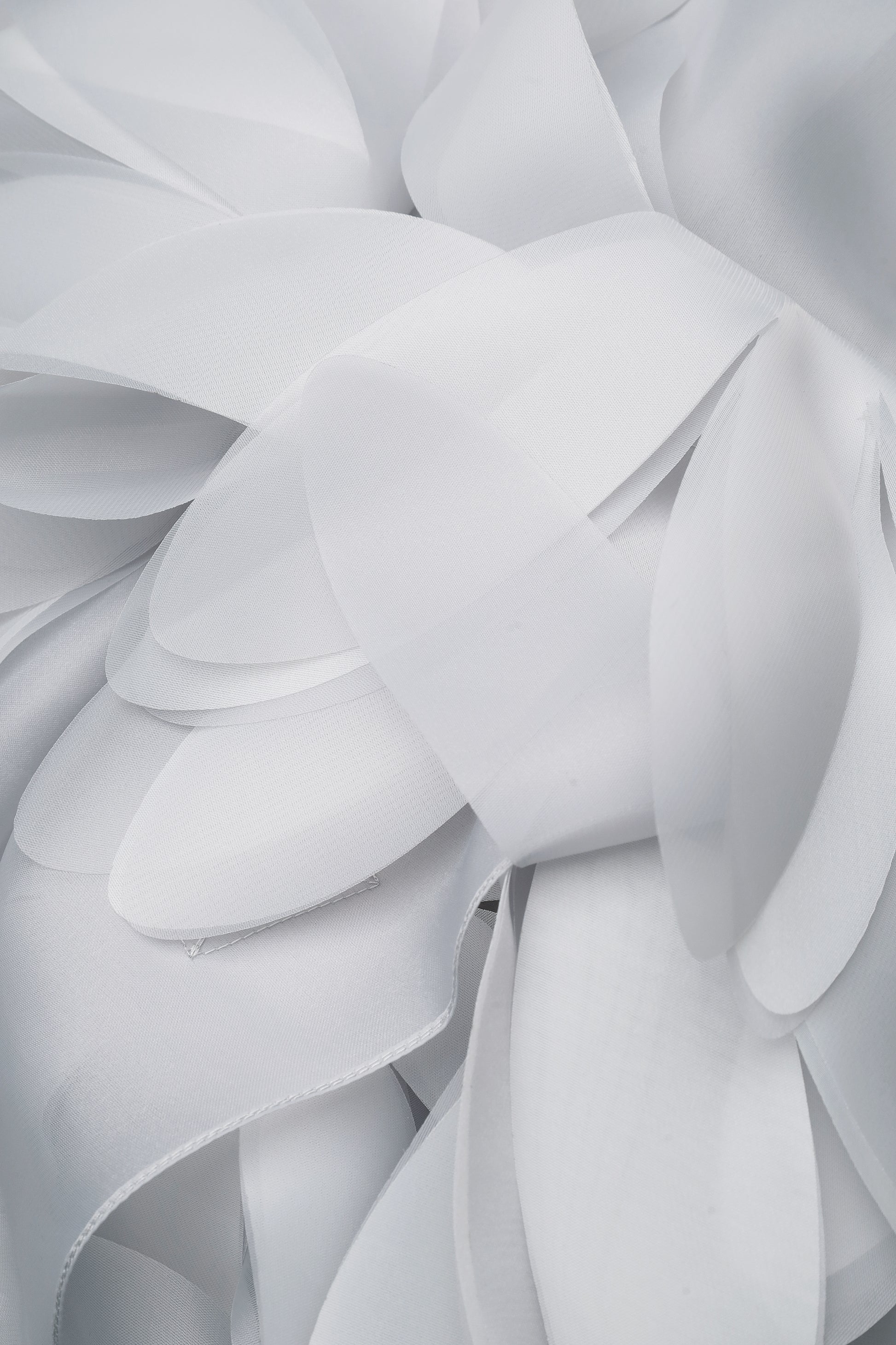 Bustier top with sheer floral cape in gray