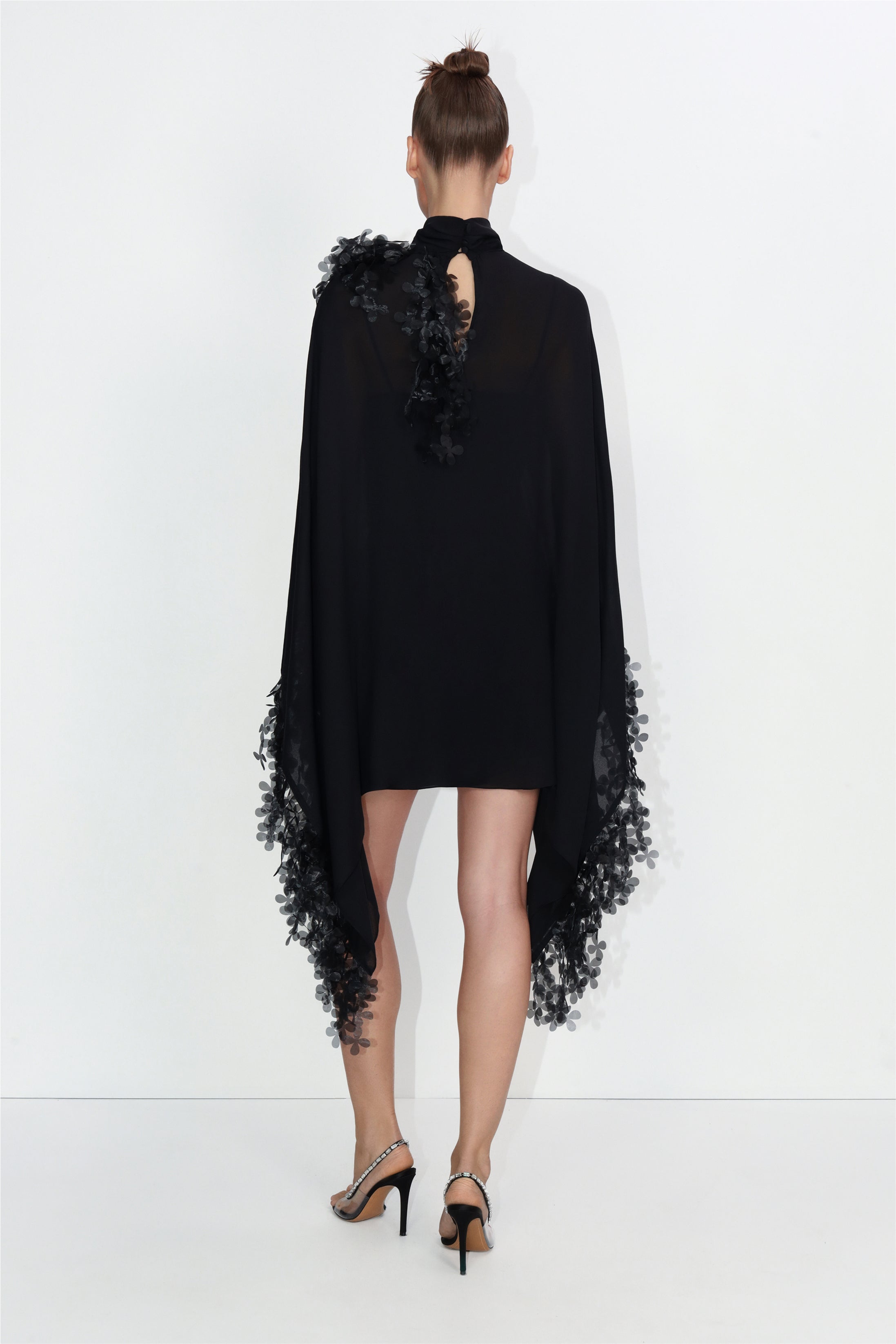 Two-Piece Slip Dress with Silk Floral Cape | Spring/Summer 2026
