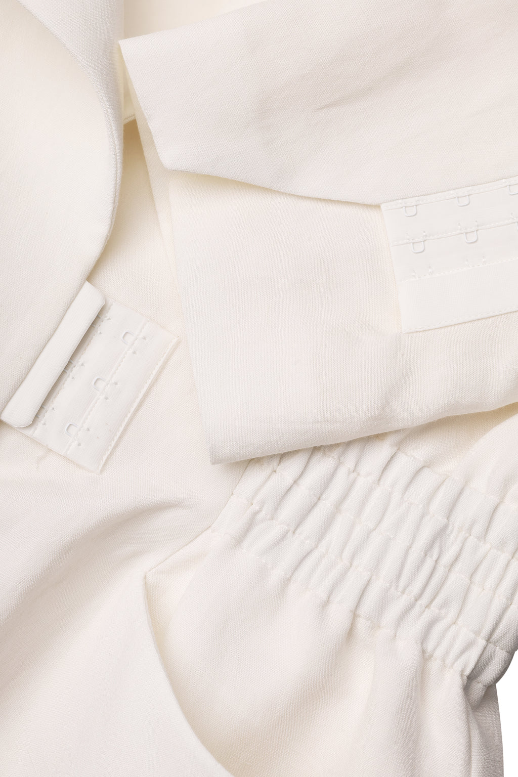 Structured linen-viscose jacket in ivory