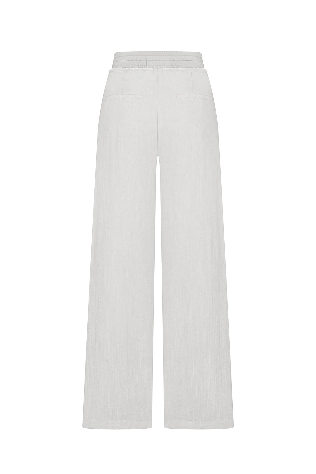 Wide-leg viscose trousers in gray