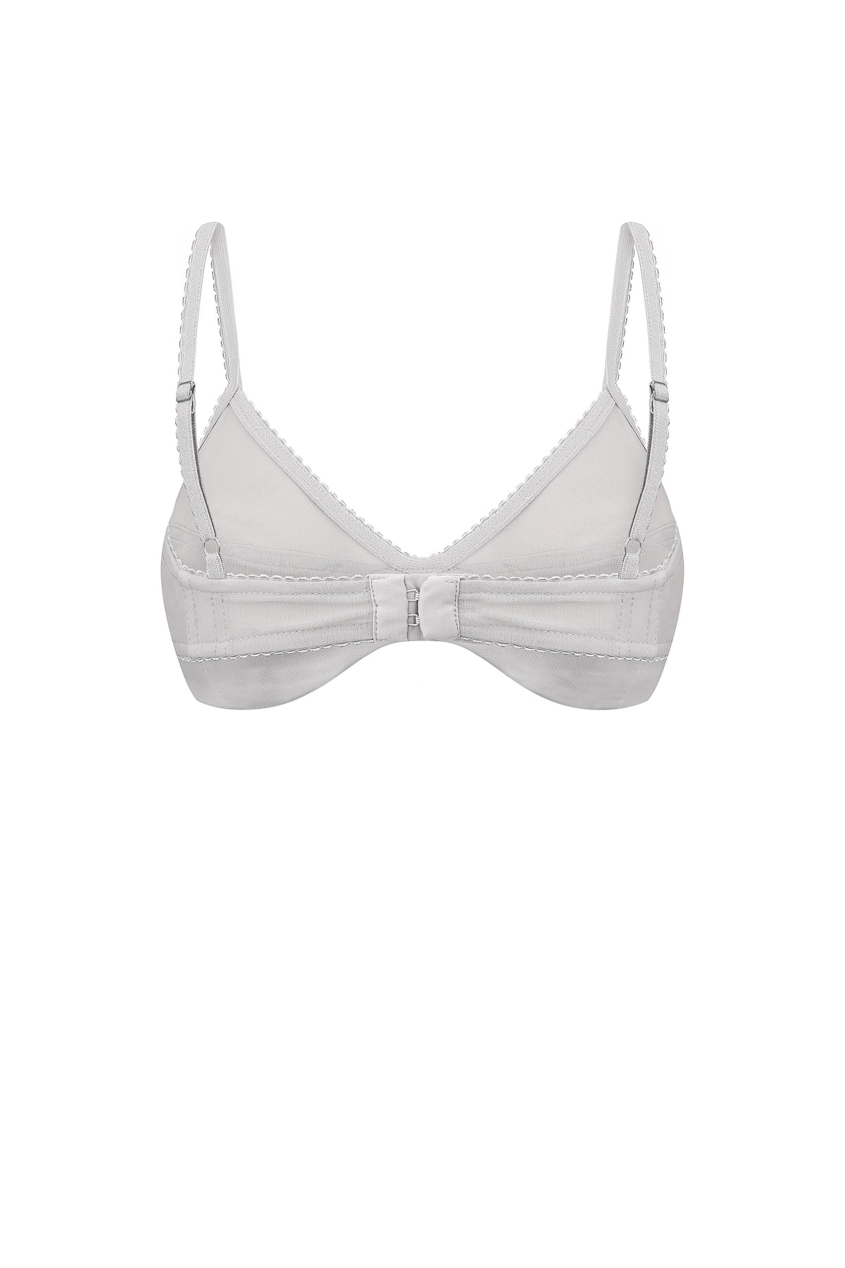 Minimal Mesh Triangle Bra in Gray