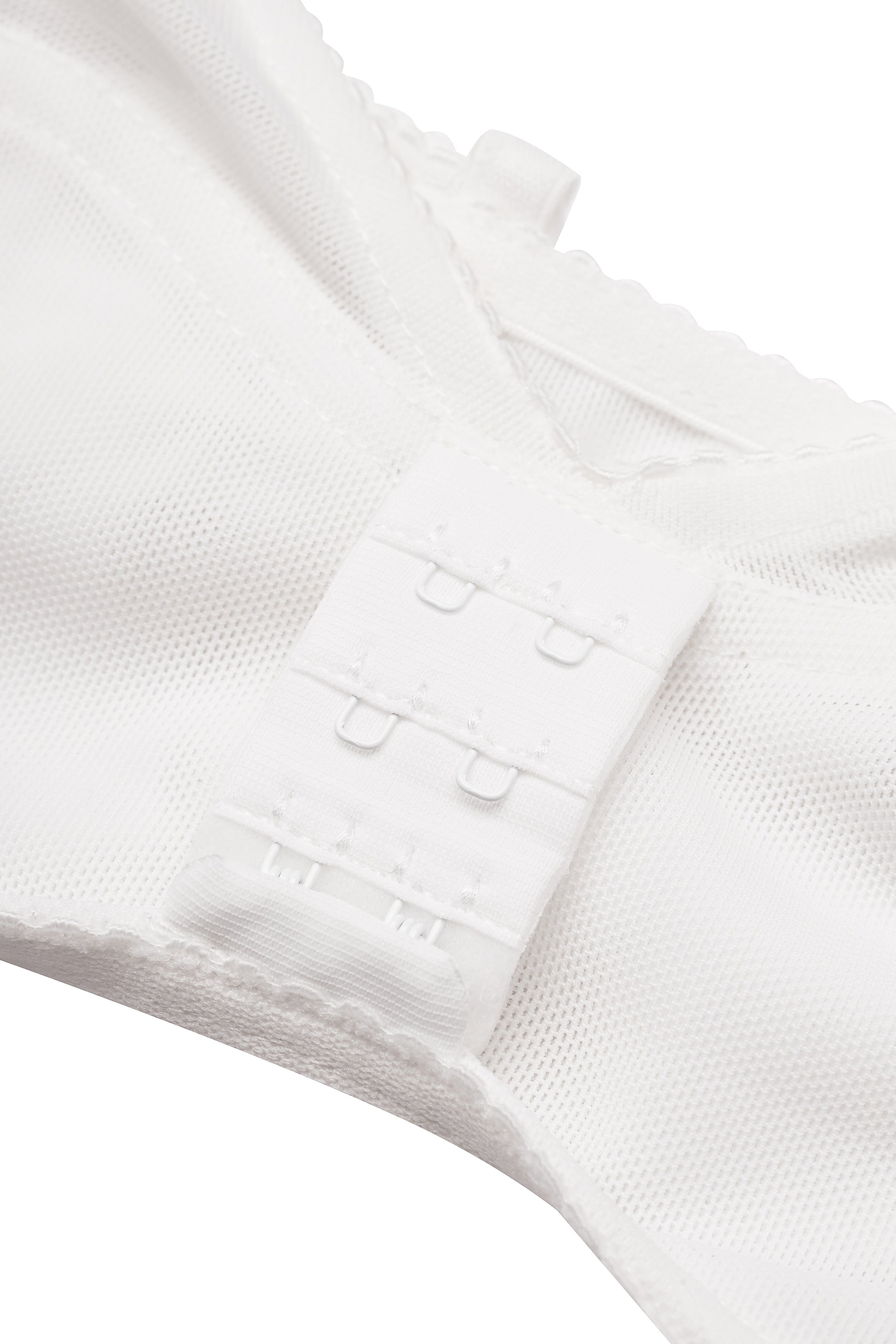 Minimal mesh triangle bra in ivory