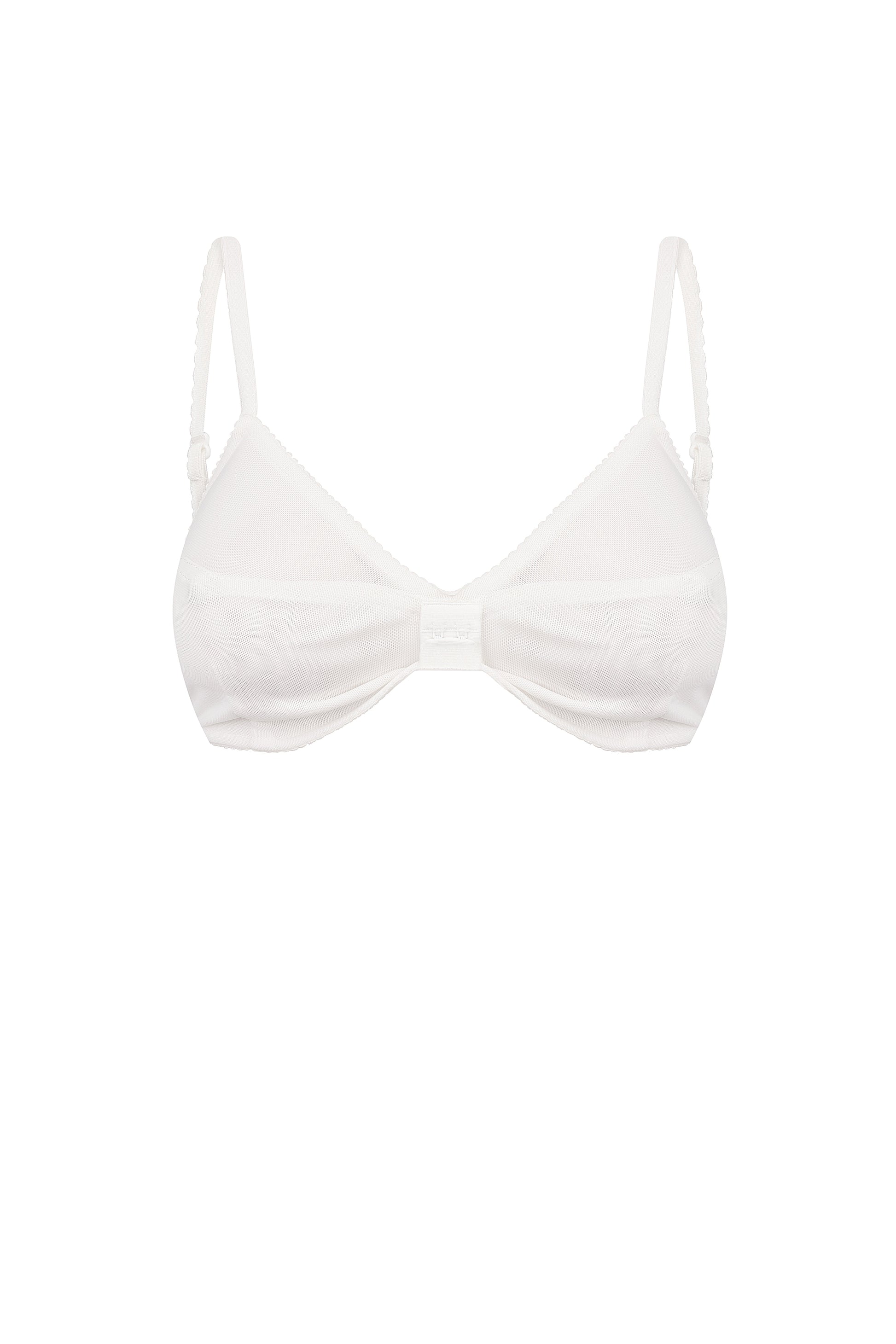 Minimal triangle bra with delicate support