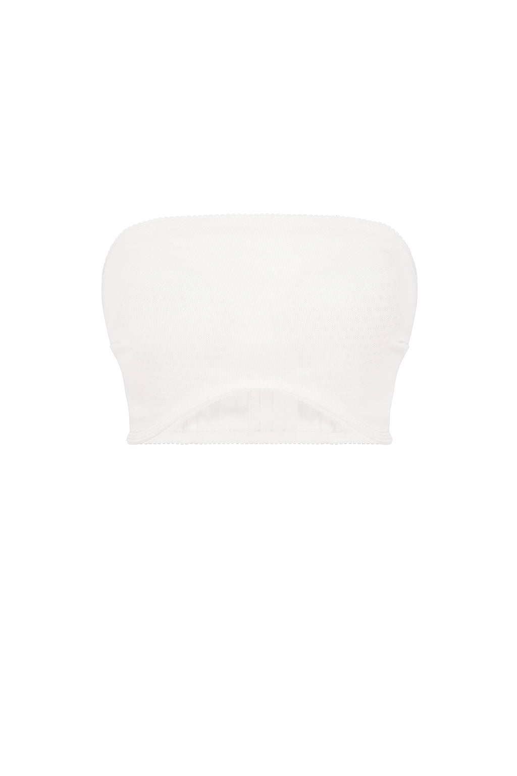 Clean-line bandeau top in ivory