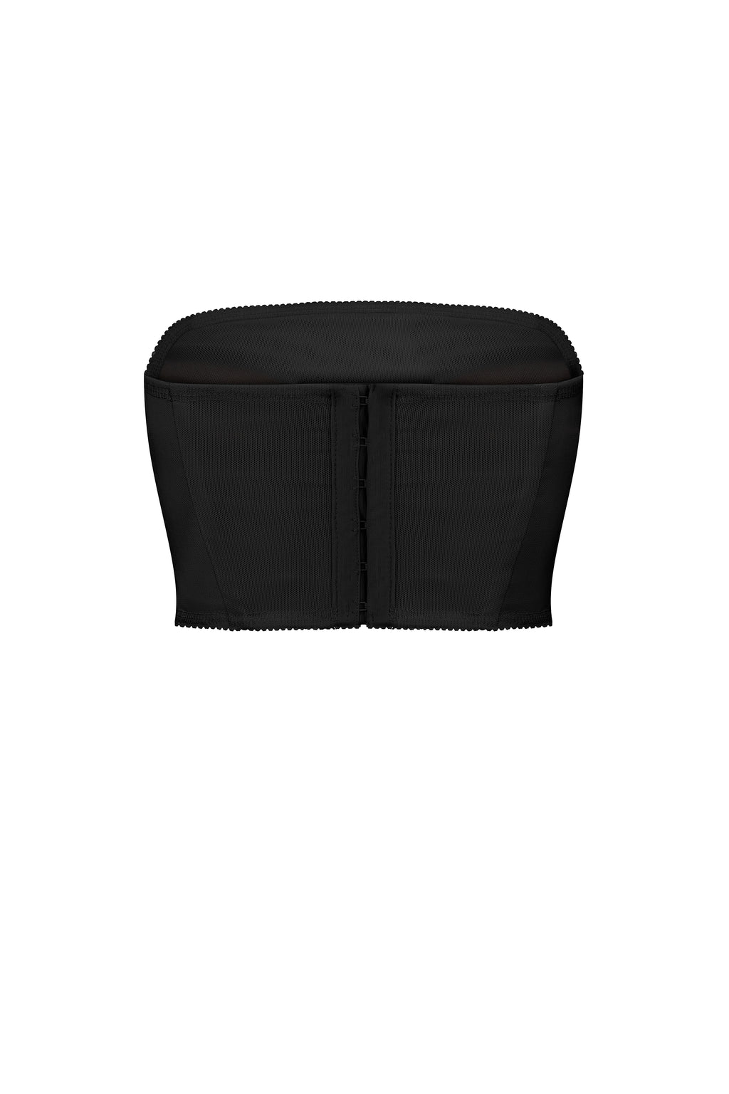 Clean-line bandeau top in black