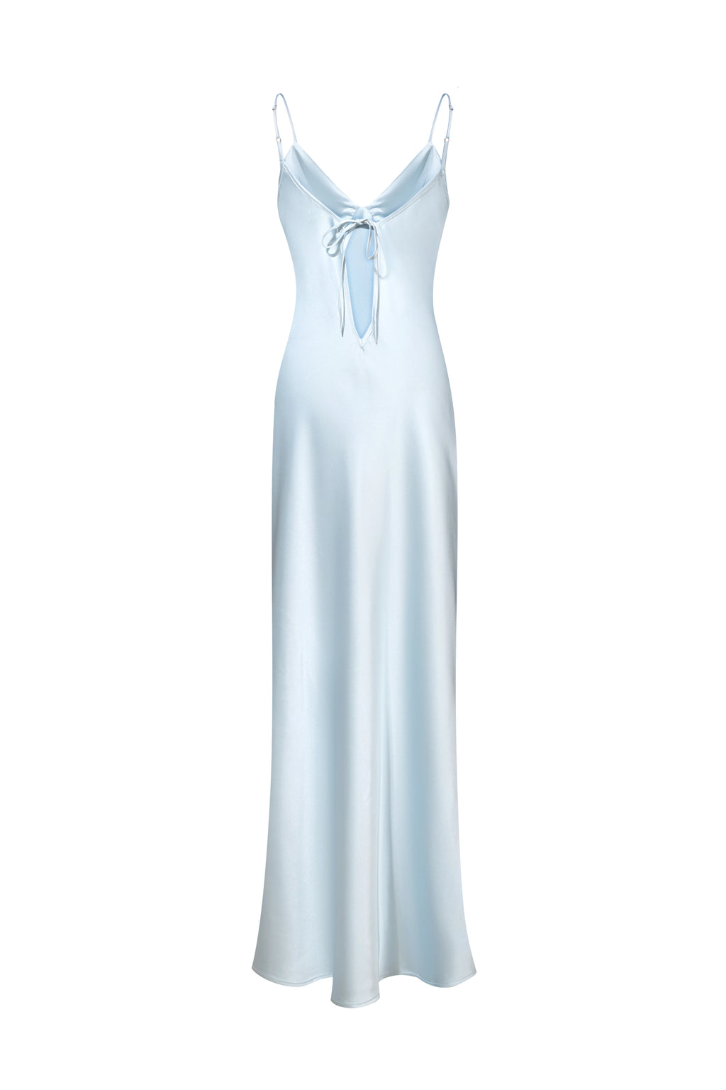 Satin Slip Dress in Light Blue
