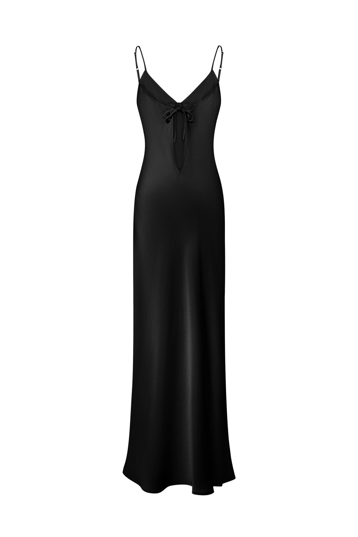 Satin Slip Dress in Black