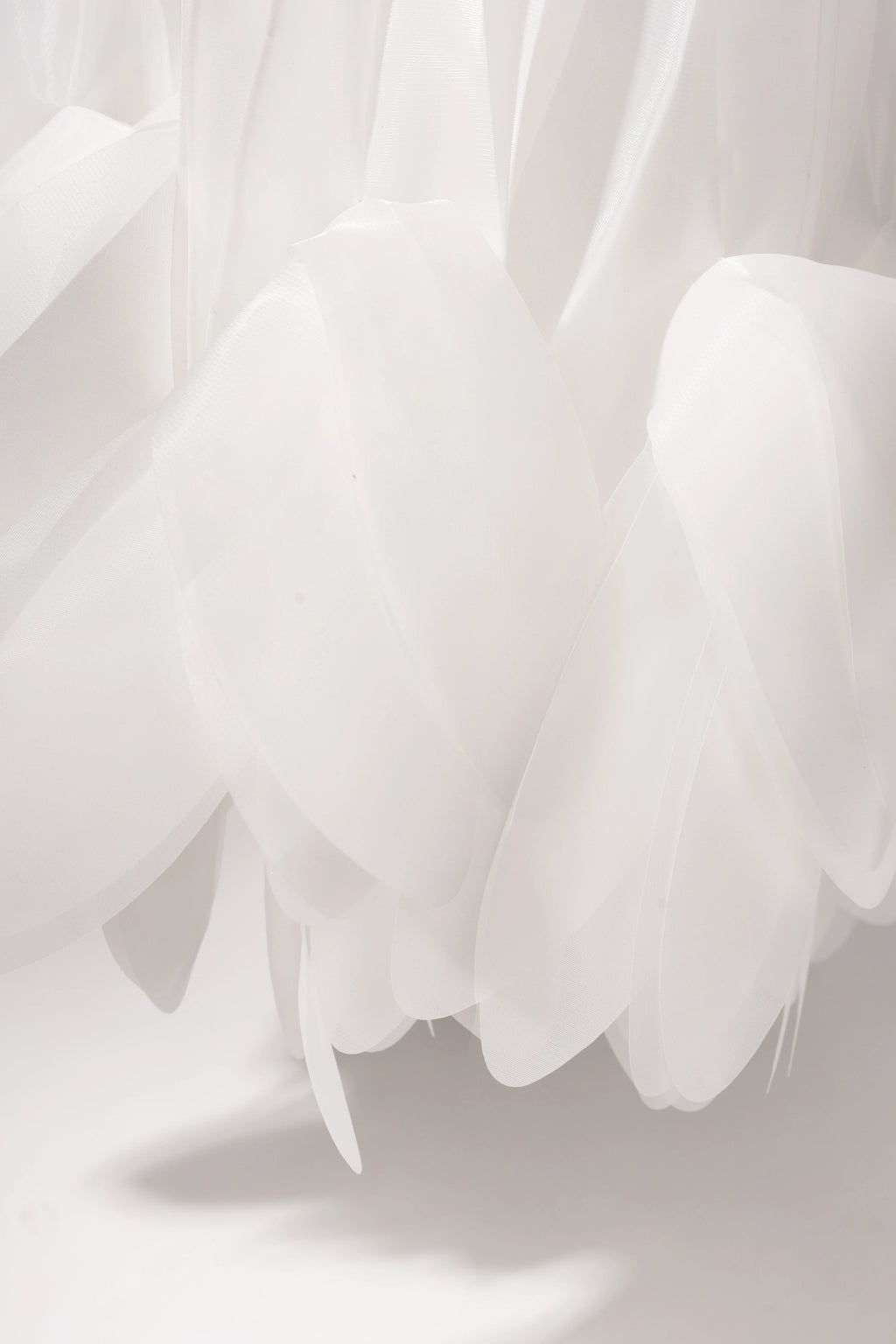 Pleated Petal Cape in Ivory