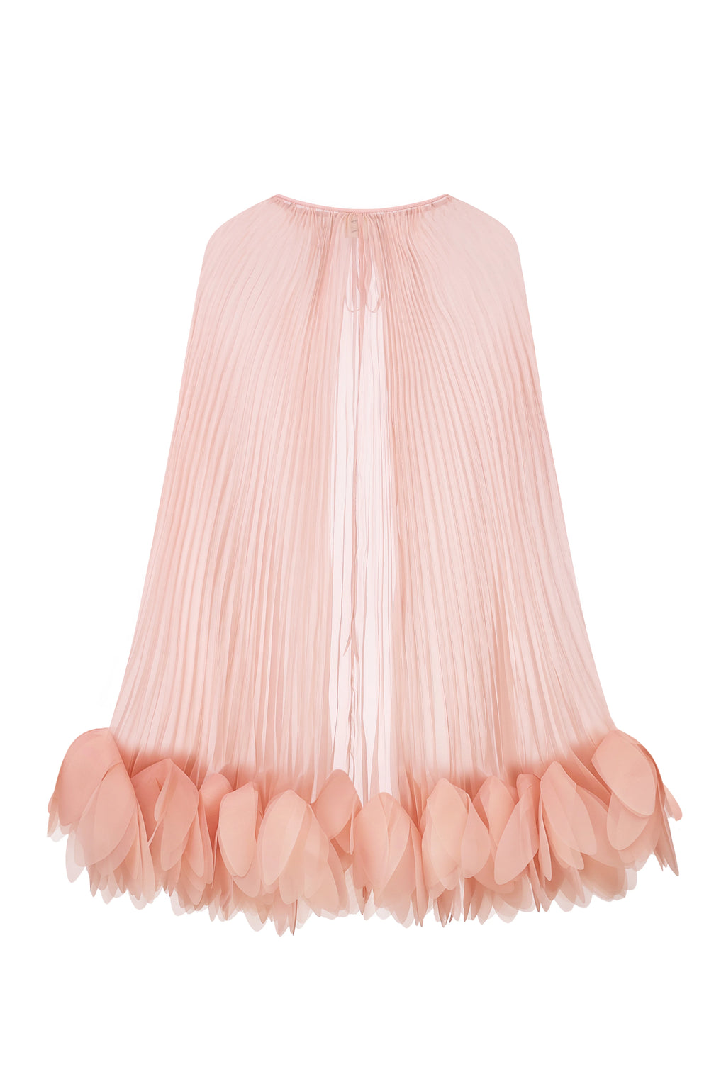 Pleated Petal Cape in Pink