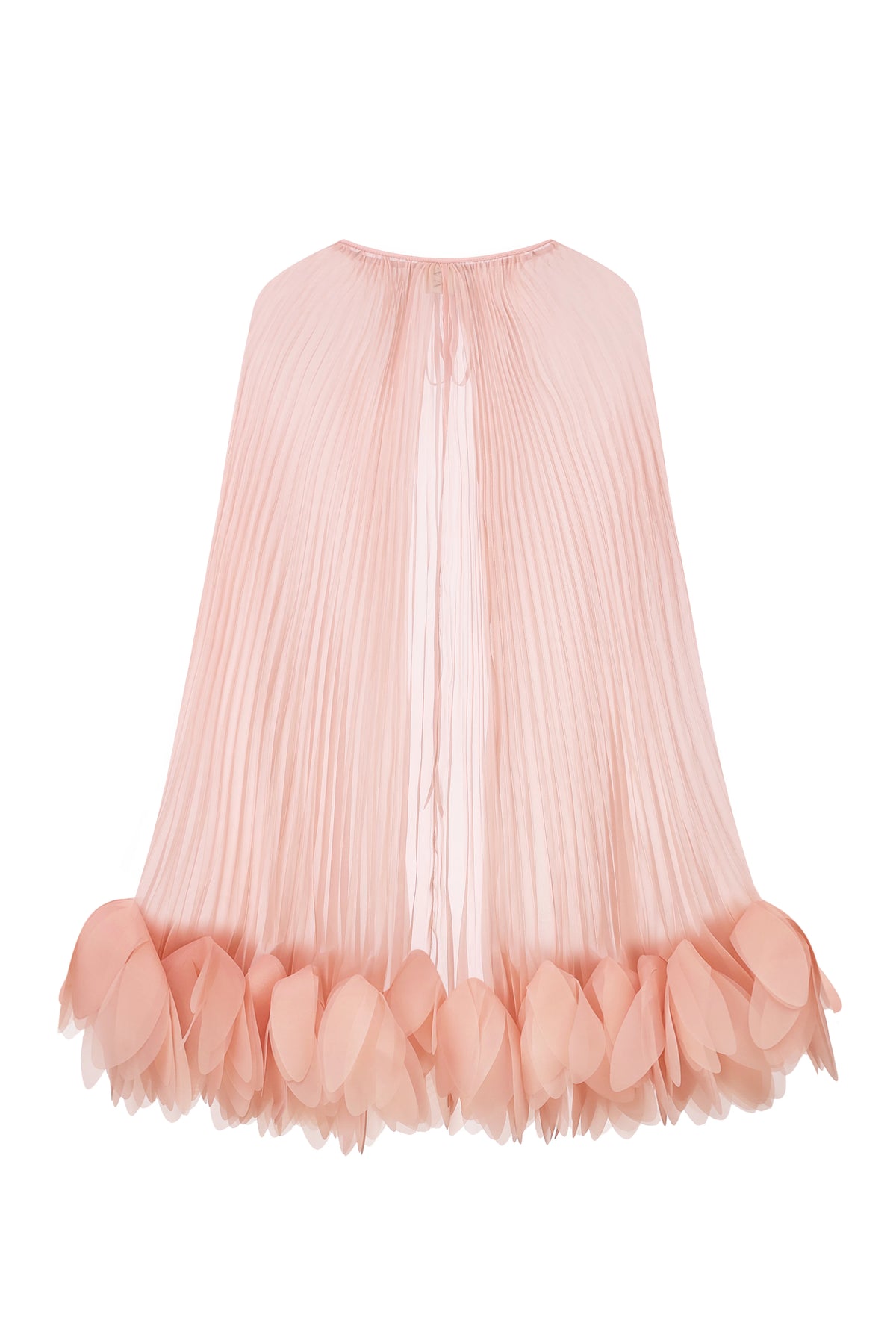 Pleated Petal Cape in Pink
