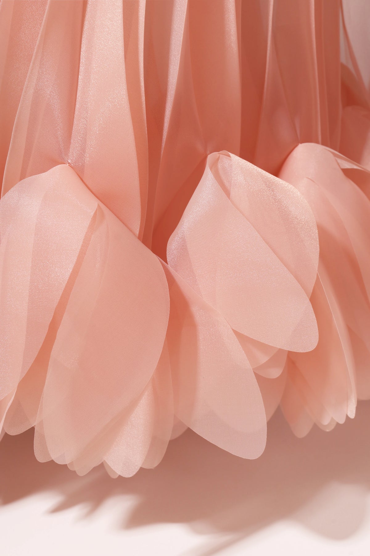 Pleated Petal Cape in Pink