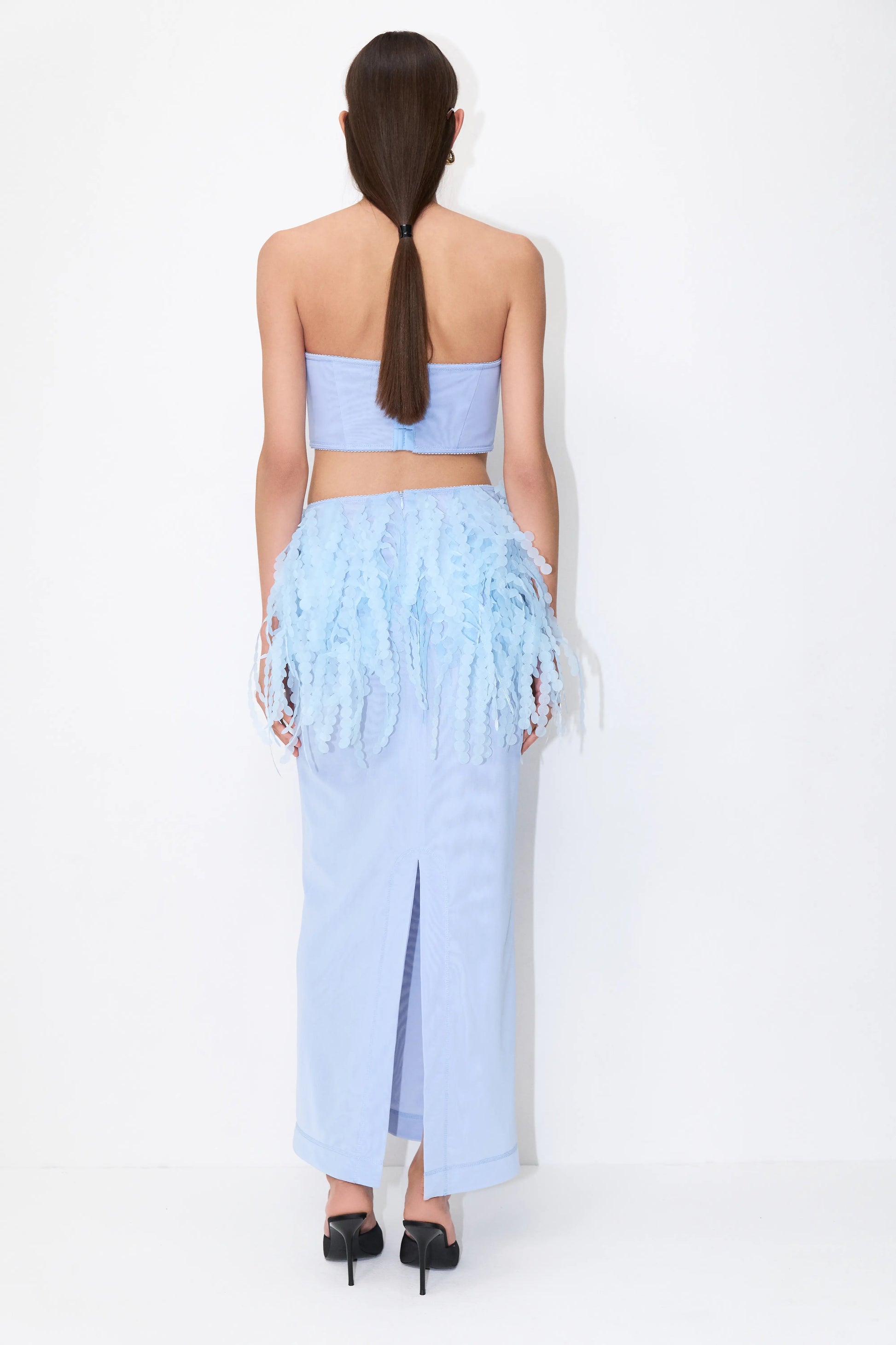 Sculpted Bandeau Top in Blue